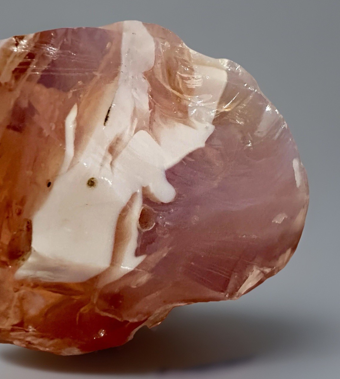 Natural Flame Pigeon Blood Red Chalcedony Agate 3.5 Lbs Pink Blush White