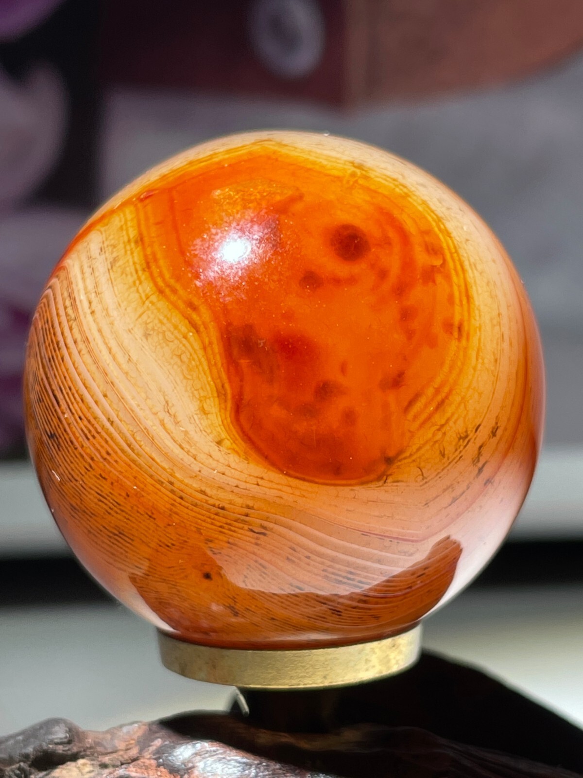 1pc Natural Quartz Crystal Silk agate Sphere Ball lace agate ball Healing g14