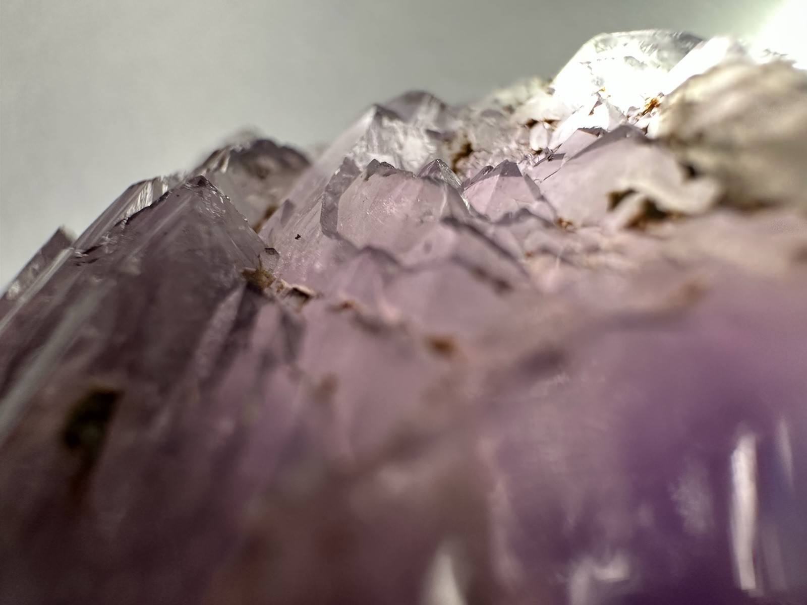 Etched Auralite 23 Canada Thunder Bay Purple Natural Point Crystal Specimen