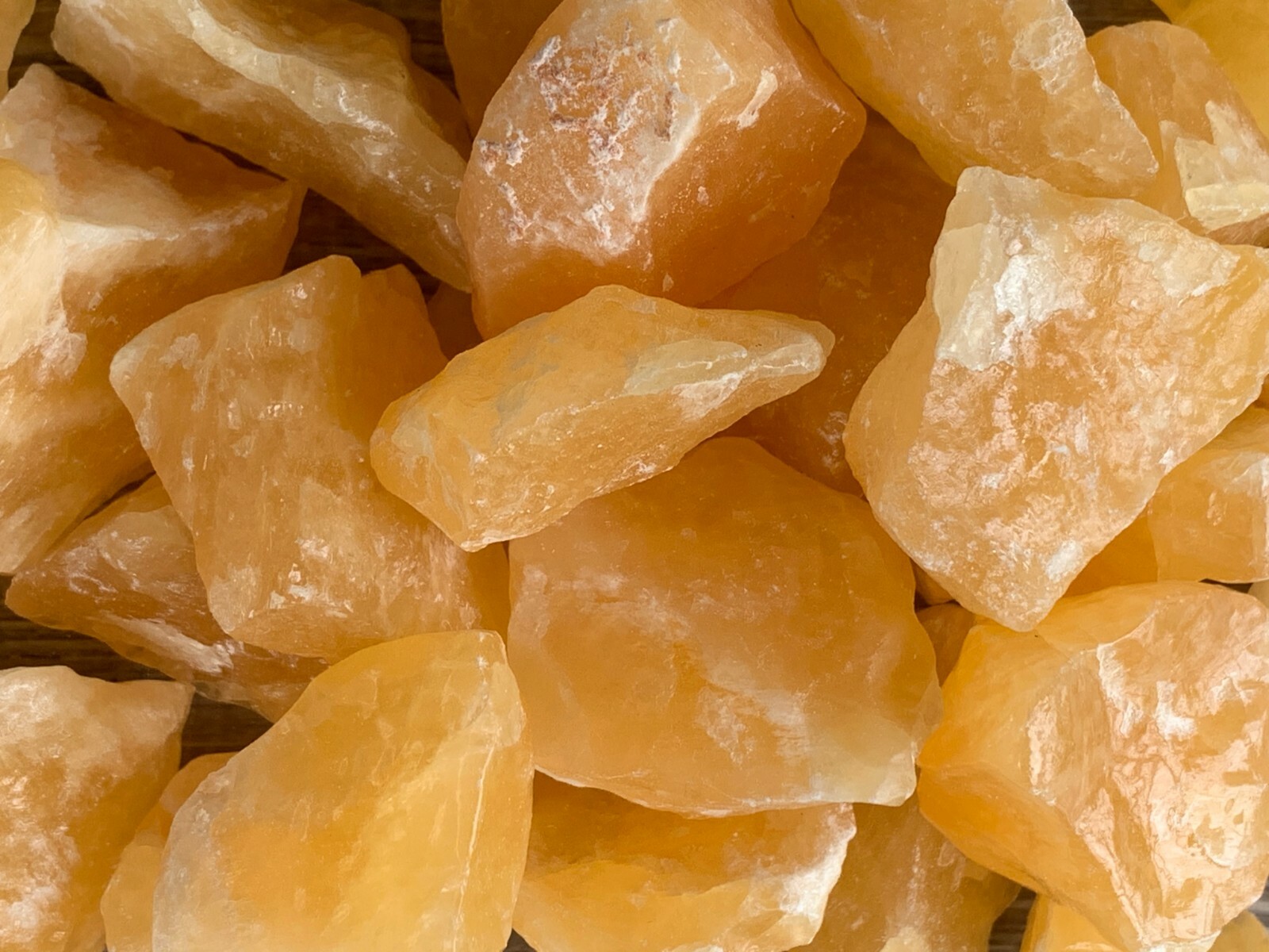 1/2 lb Calcite Rough -Bule, Green, Orange, Citrine, Red, Pink Calcite Crystals