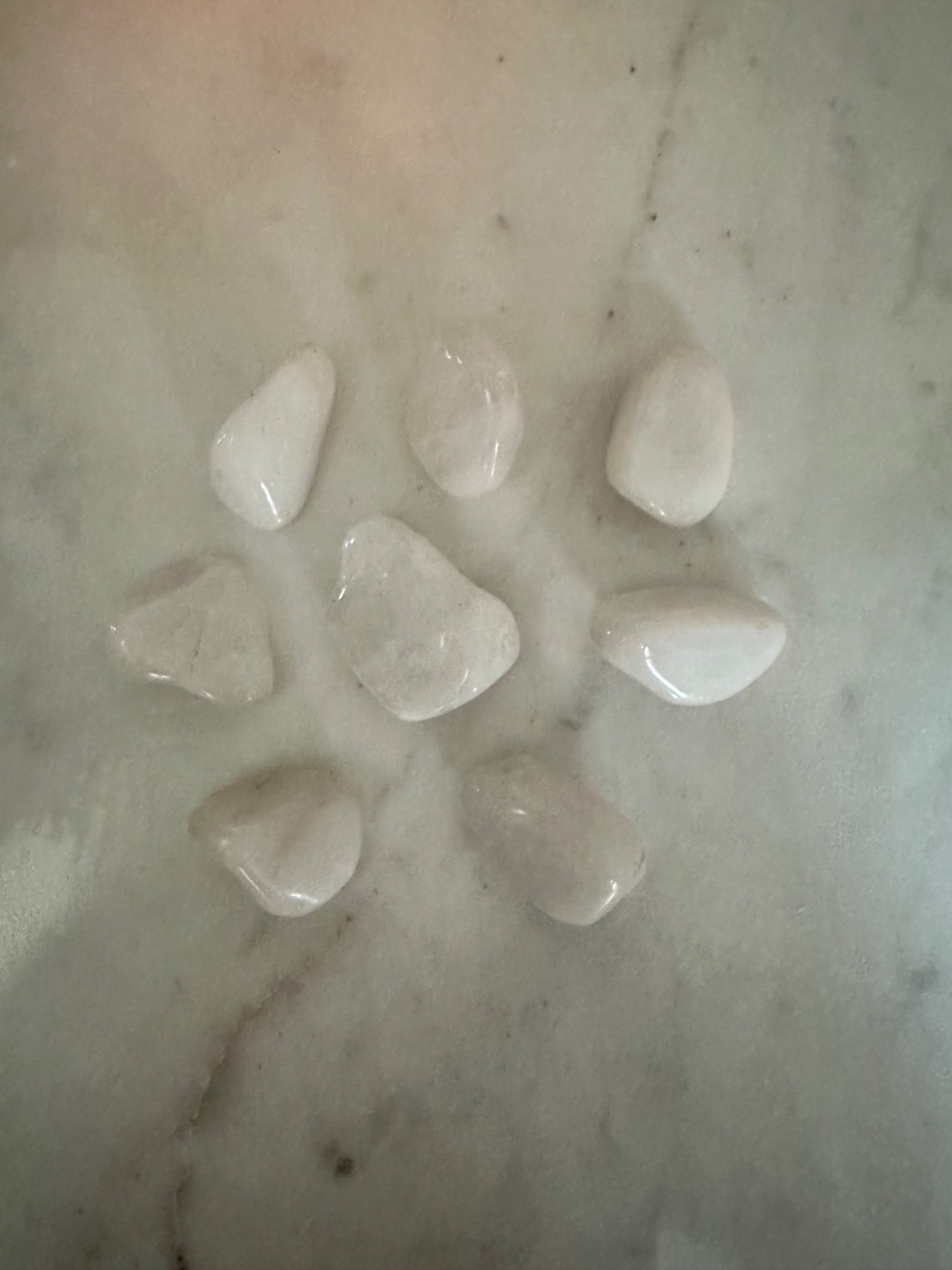 1/2 lb White Quartz Tumbled Stones – Bulk Polished Milky Crystals Lot (8 oz)