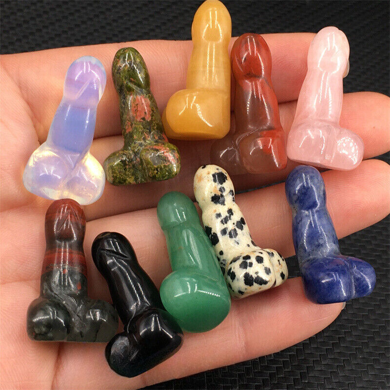 A lot of Natural mini Small Penis Quartz Crystal Massage Wand Healing wholesale