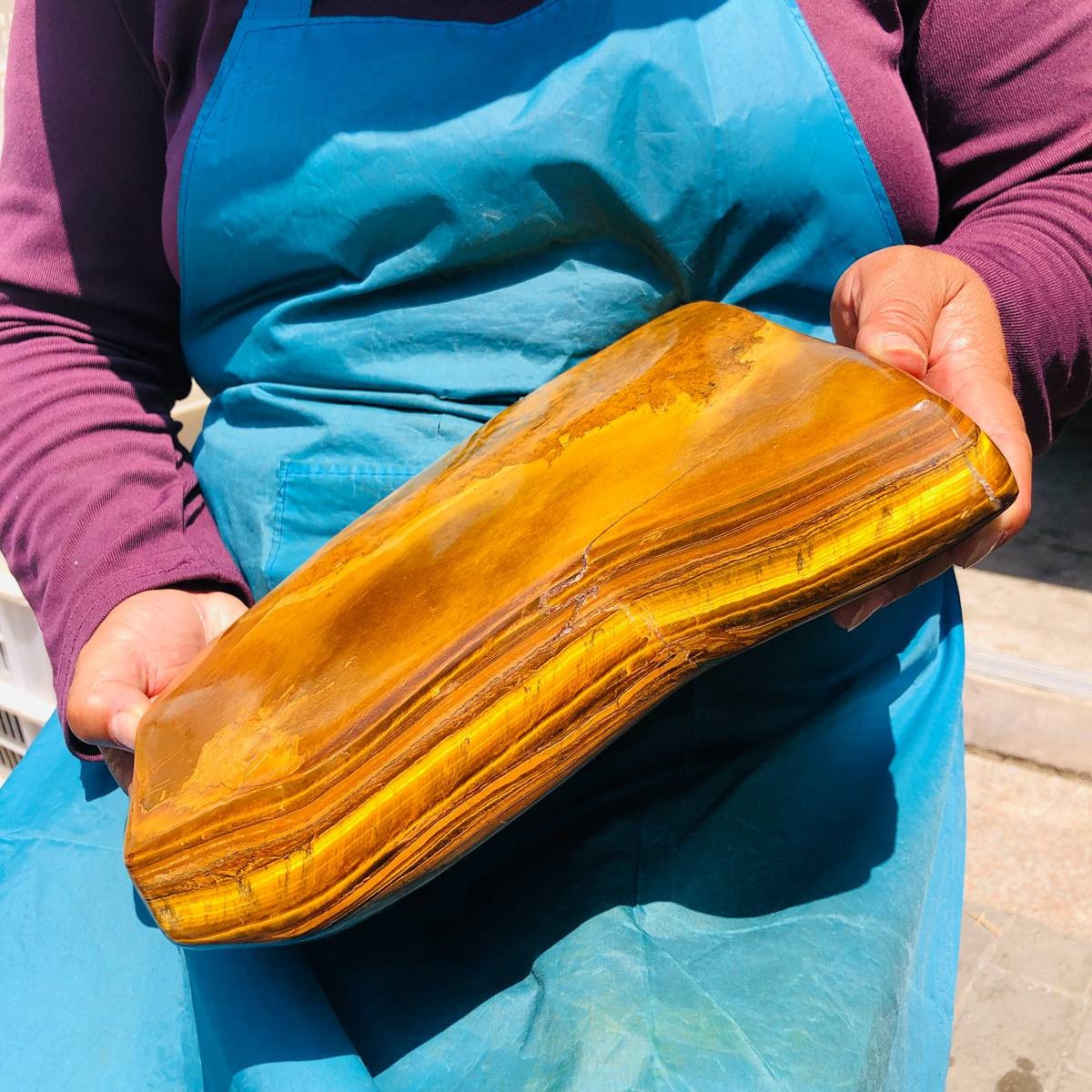 5780g Rare NATURAL Yellow tiger eye quartz crystal Specimen Healing stone
