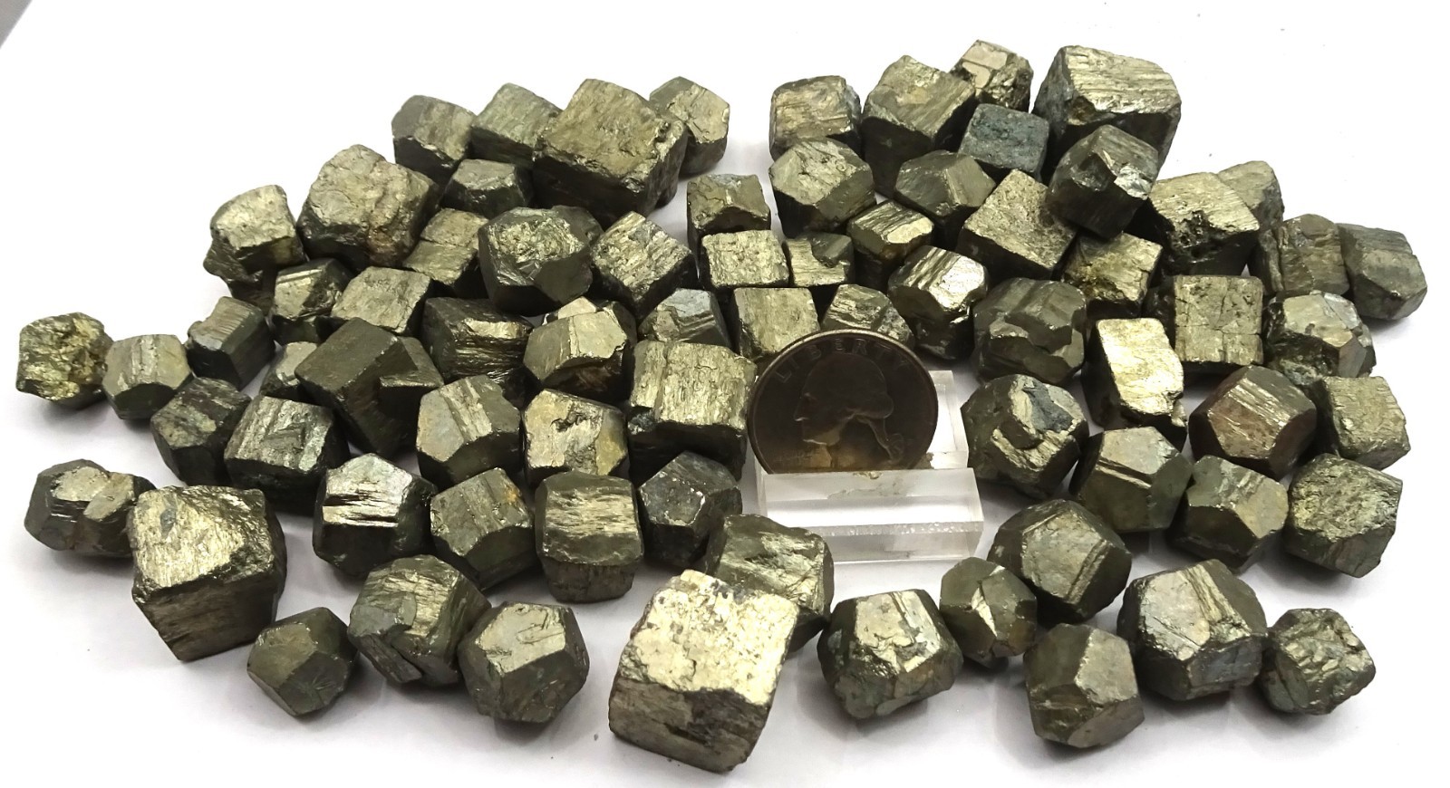 Pyrite Cubes, set of 2, China – Crystals for Sale