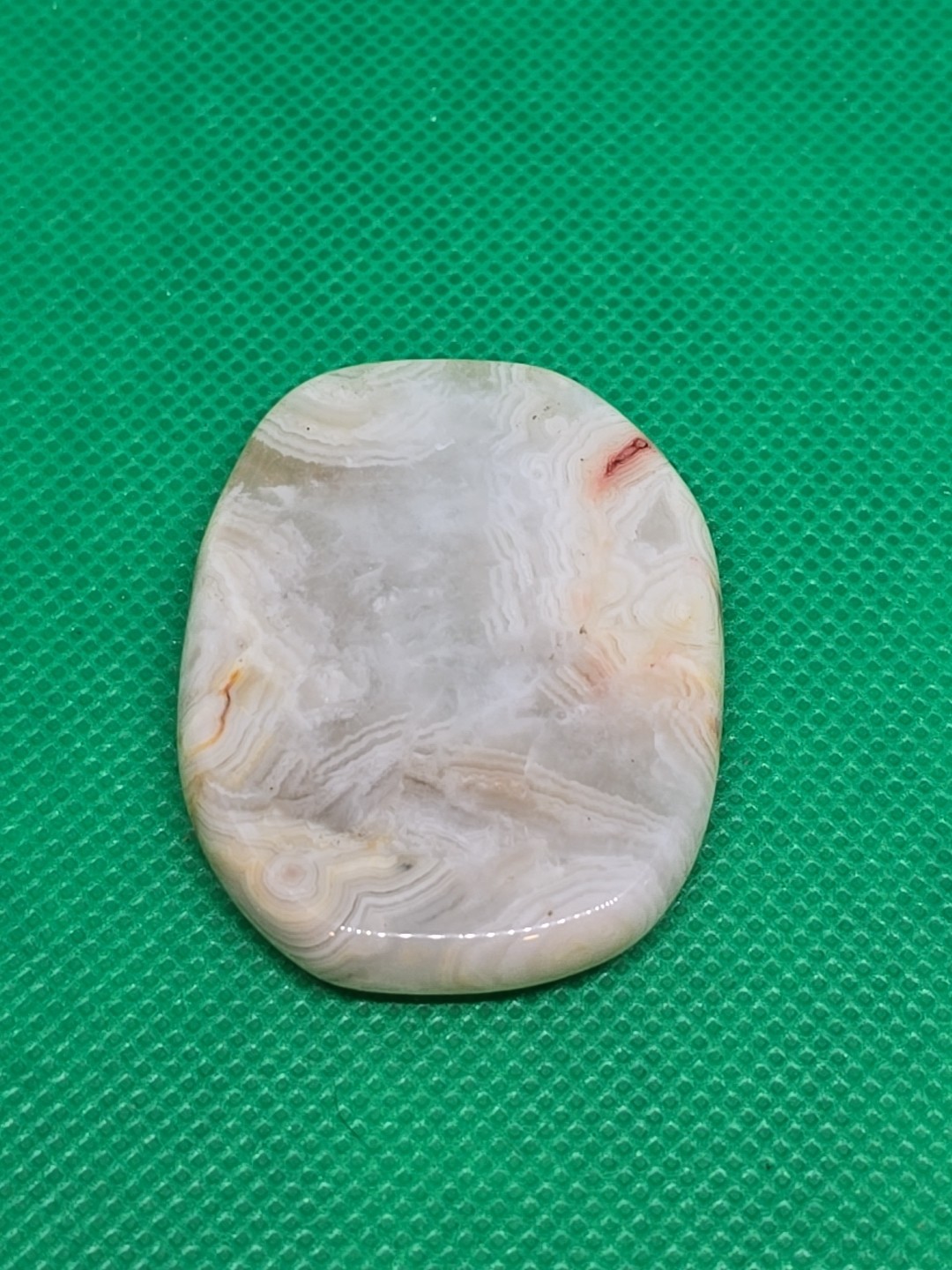 Crazy Lace Agate Palm Stone Palmstone Flat Pocket Polished