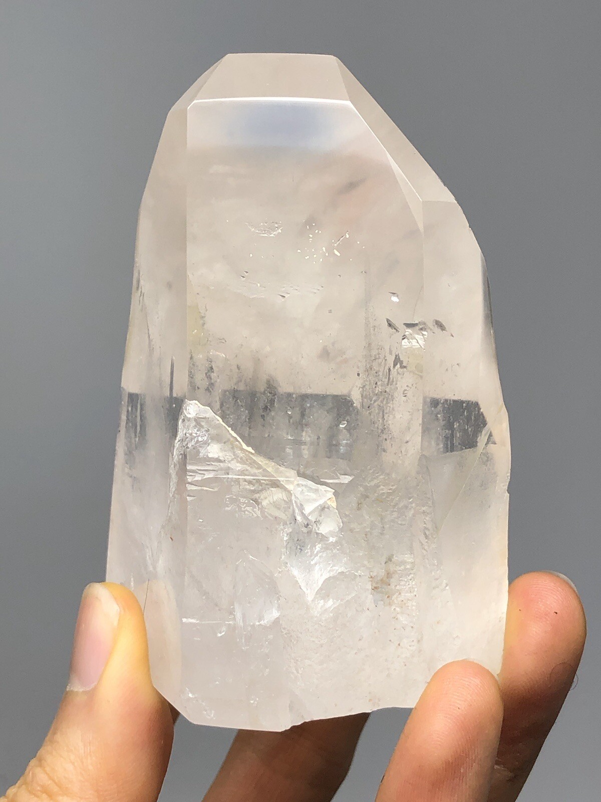 Lemurian Quartz Polished Tower Point LARGE 12.0oz Brazil Reiki Crystal N38