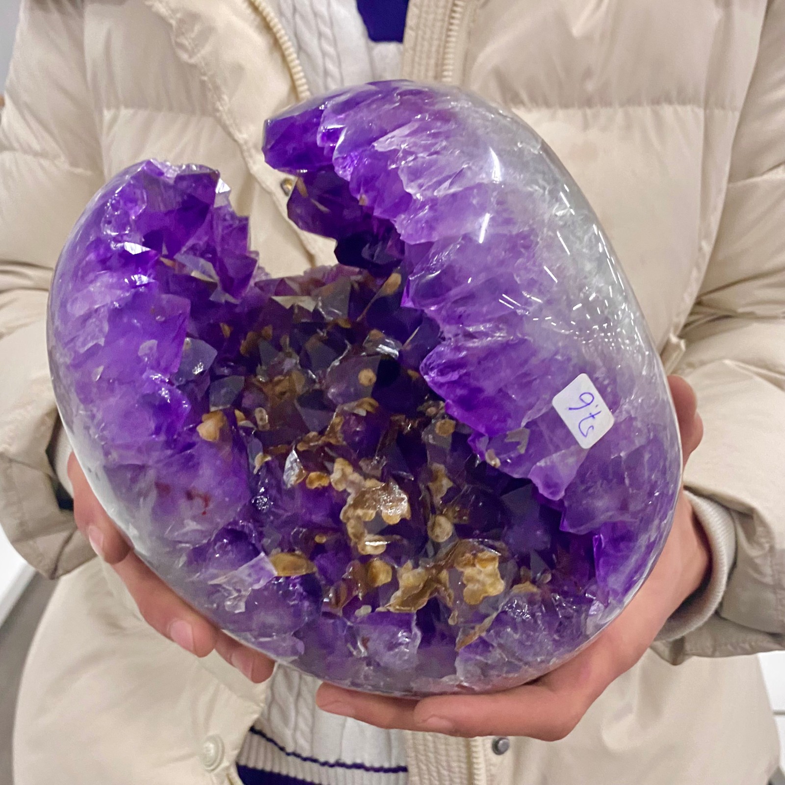 16.75LB Natural Amethyst geode quartz cluster crystal specimen Healing.