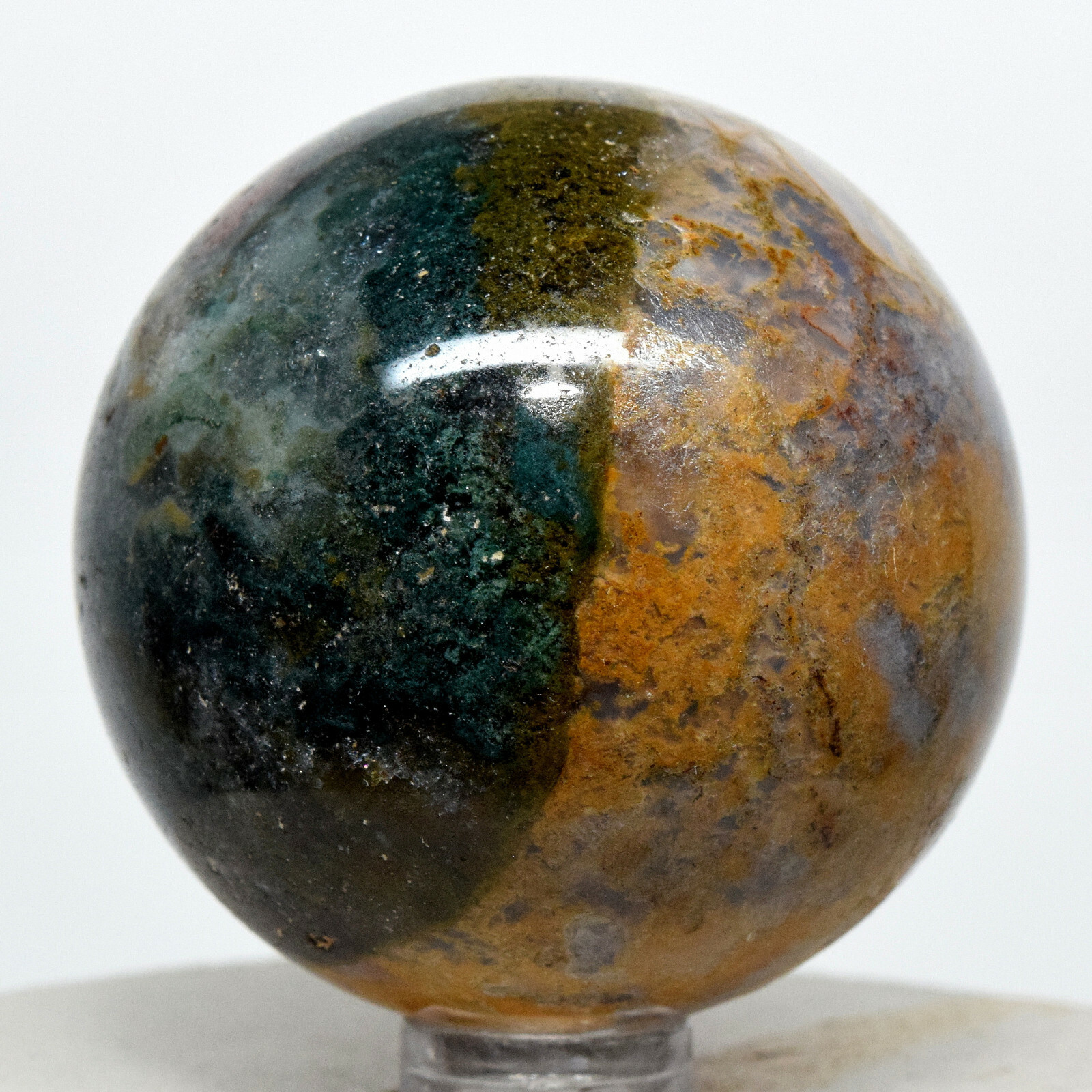 2″ Multicolor Agate Sphere Natural Mineral Sparkling Crystal Stone – Madagascar