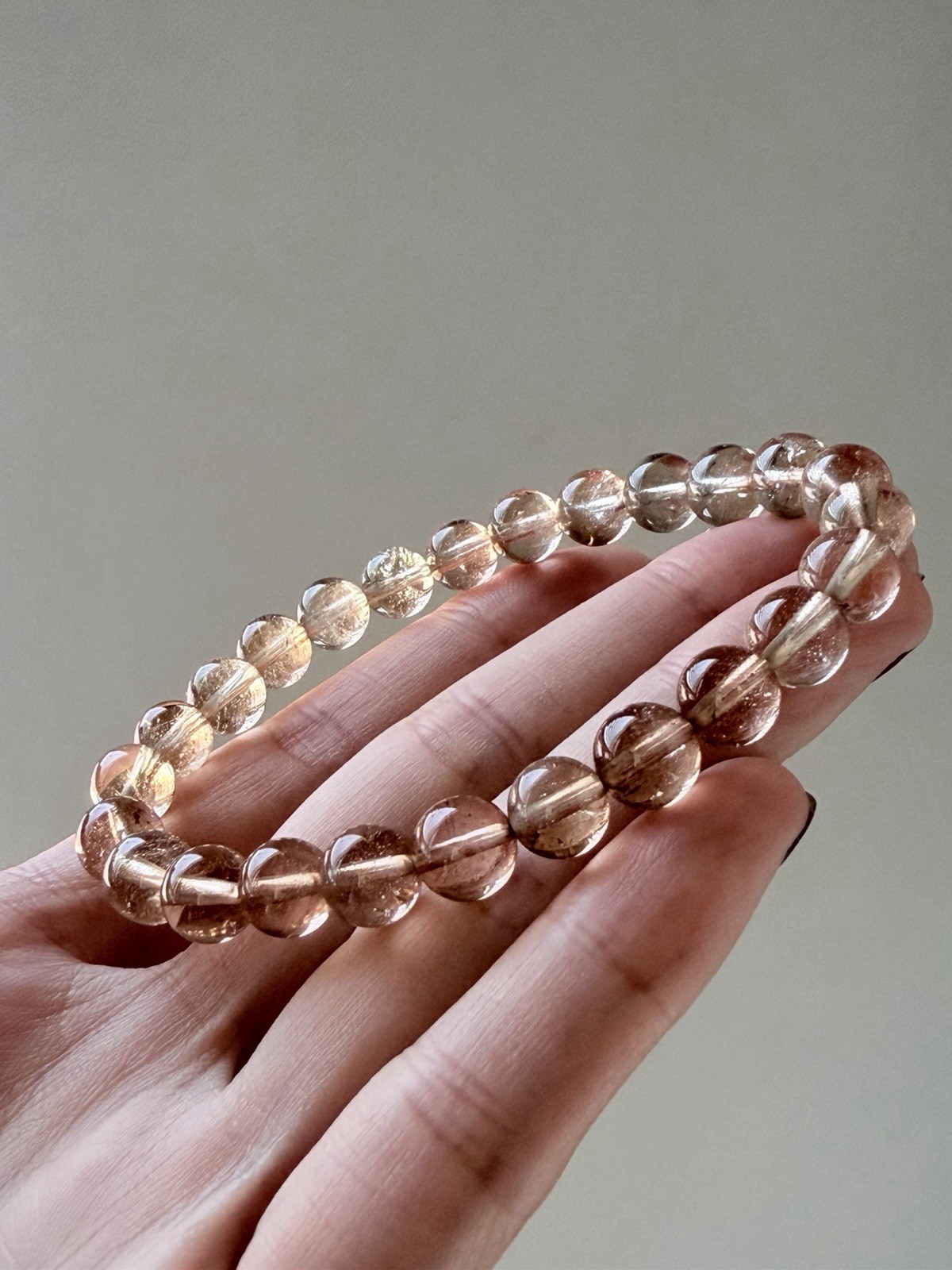 Natural Champagne Topaz Bracelet | Warm Yellow Golden Brown Topaz