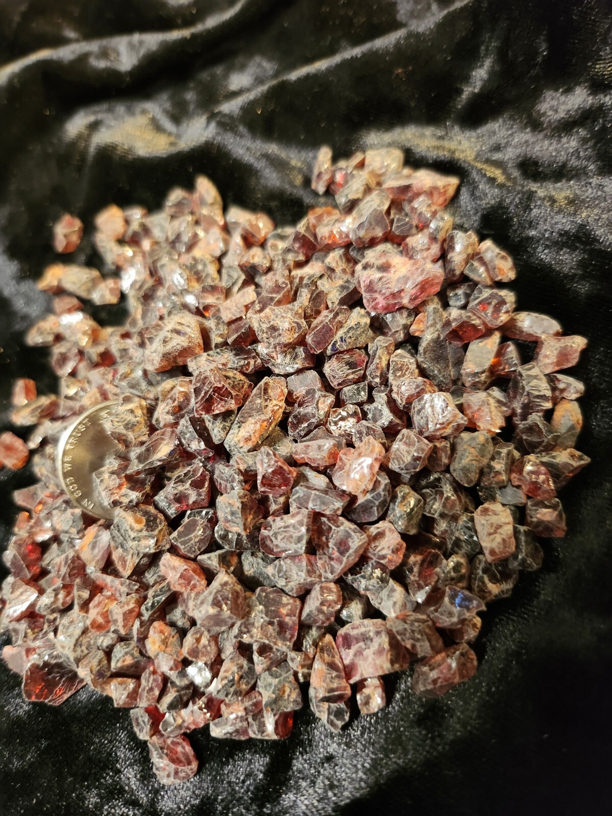 100% Natural RED Garnet Gems Rough Stone Mineral Specimen 200grams/ 1000 cts