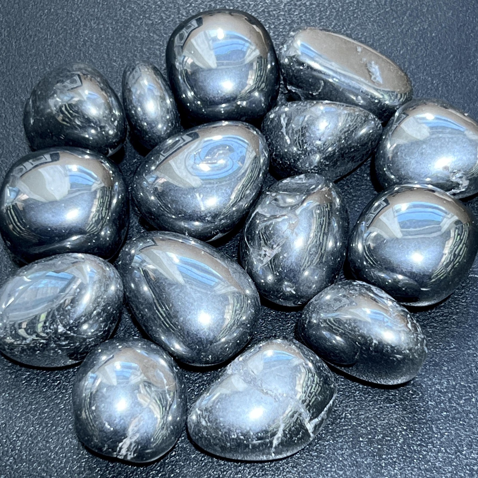 Silver Silicon Metaloid Terahertz Crystal Tumbled Stones (By The Piece Or Pound)