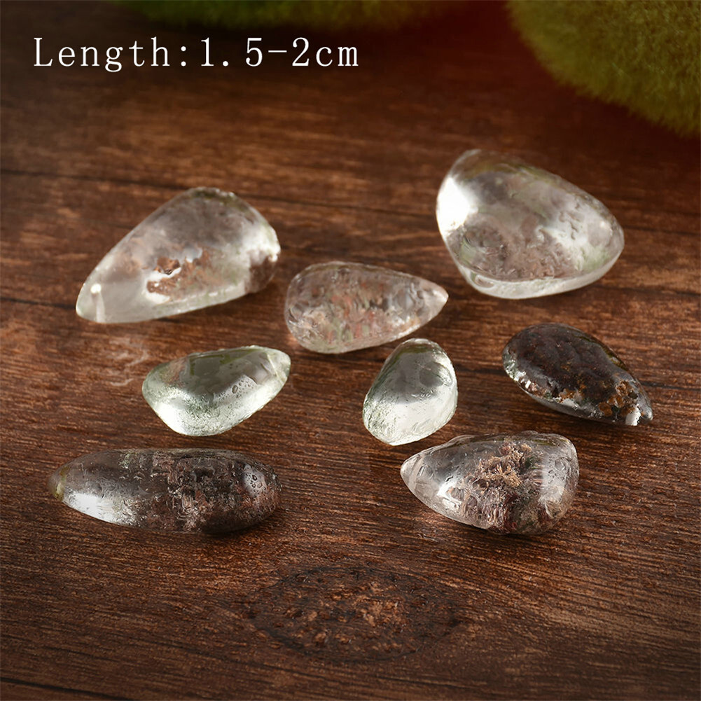 4 PCS Natural Ghost Phantom Quartz Crystal Gems Specimen Healing Pendant