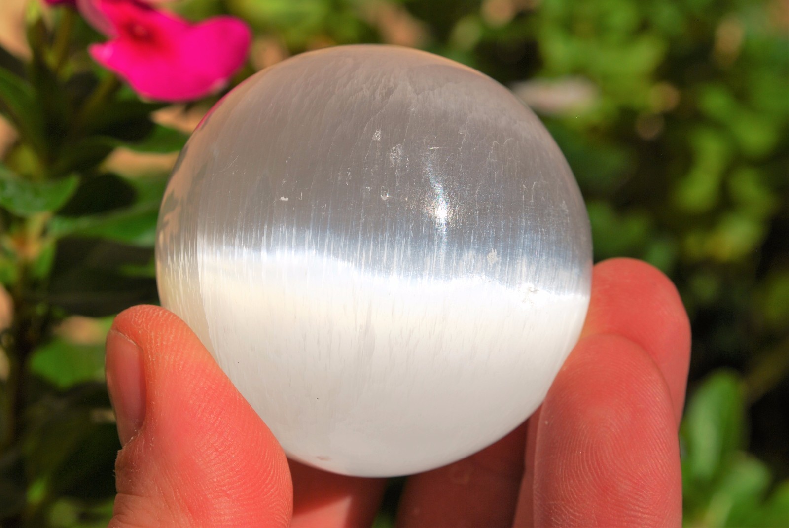 Selenite Crystal Sphere of Psychic Awareness™ POWERFUL 2″ – 2.5″ – ZENERGY GEMS™