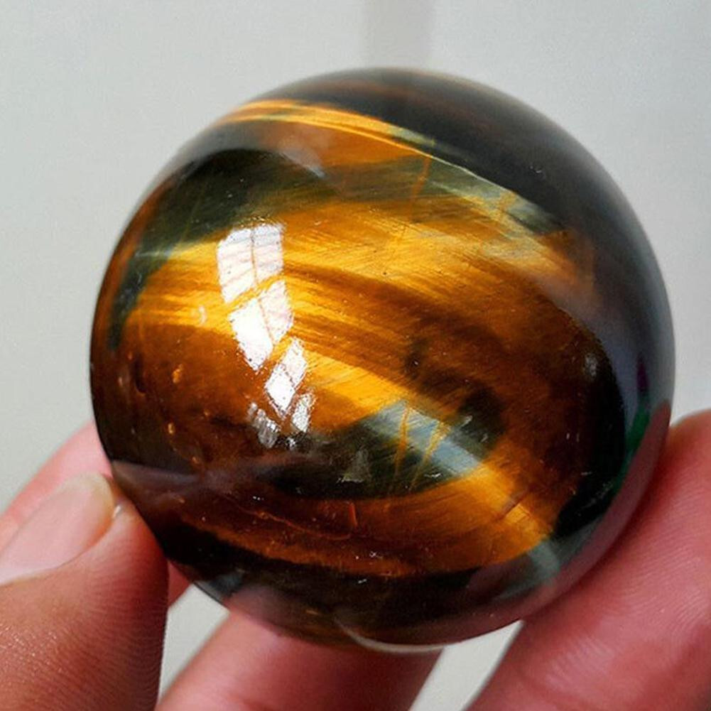3pc Natural Tiger’s eye jasper Quartz Ball Crystal Sphere Reiki Healing 20mm