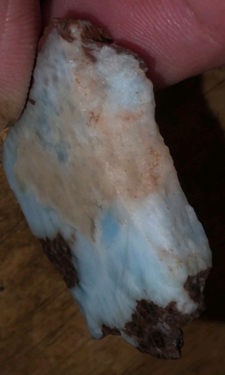55.5ct Larimar Slice, Rough Gemstone, Dominican Republic, B Grade