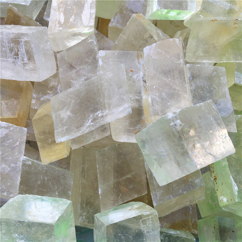 Random Yellow Iceland Spar Optical Calcite Quartz Crystal Mineral Specimen 1pc