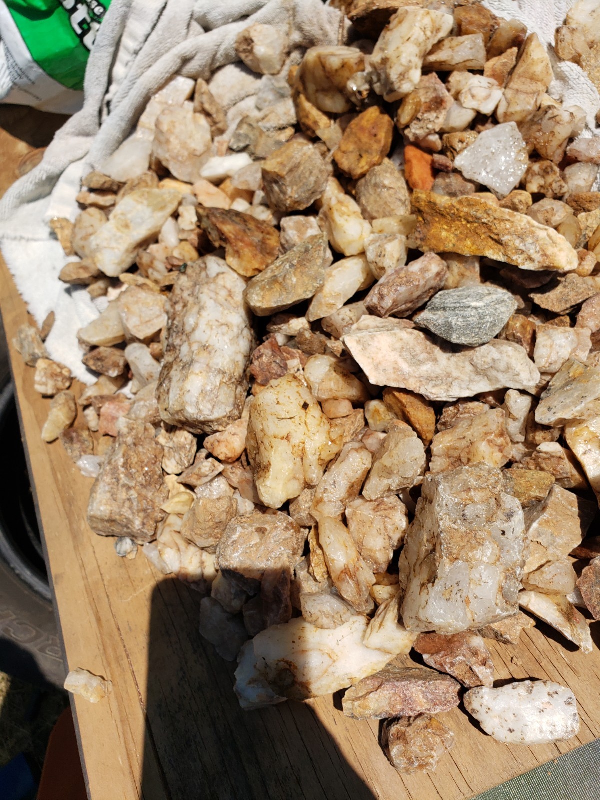 Assorted Raw Quartz crystals, Clear, Smokey, Strawberry, anywhere from 8*8″