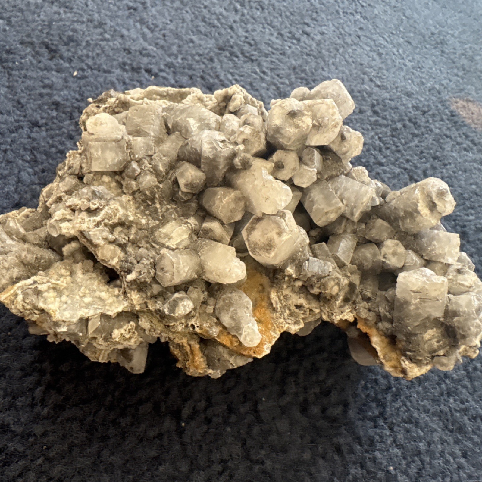 Gray Natural Crystal Cluster Mineral Specimen Approx. 7 Inches