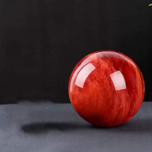 Red Obsidian Ball with Stand, 4 Inch Natural Red Crystal Ruby Ball Sphere