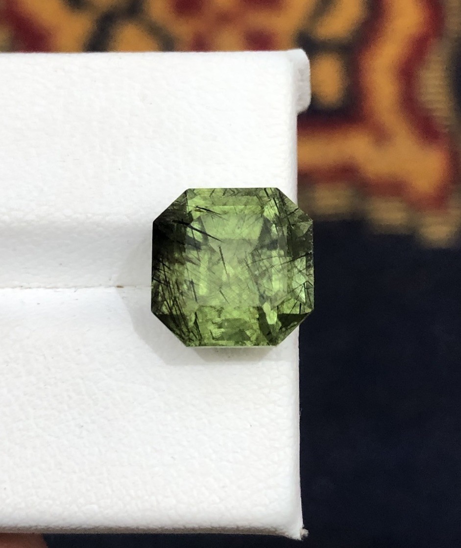 7.15 CRT / Natural Rotile Peridot Parfait Cutting Ready for Fancy Jewelry Ring