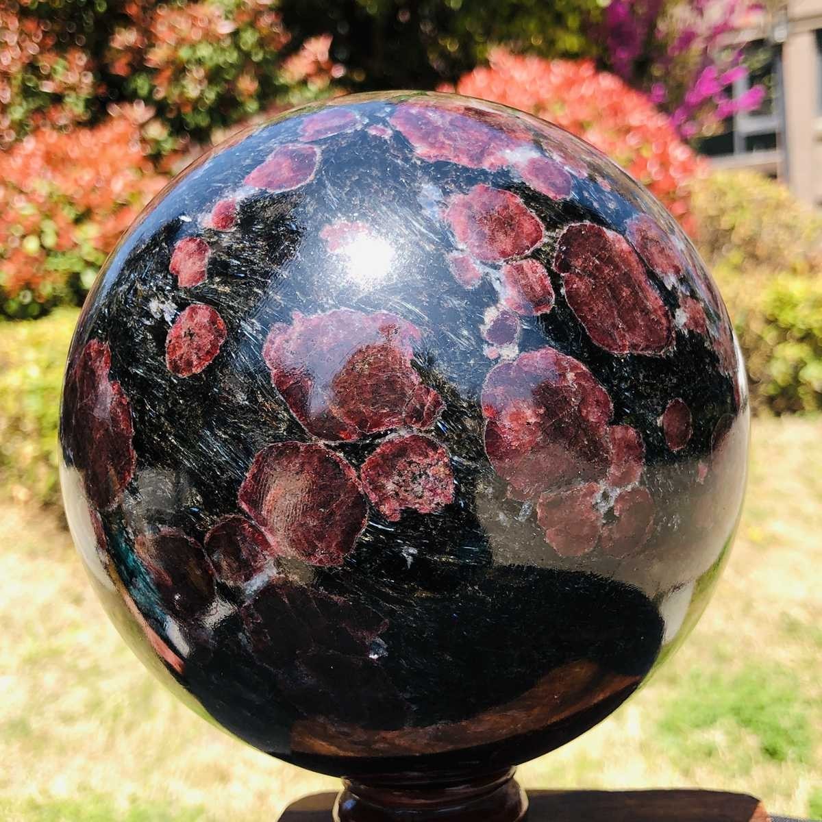 11.41LB Natural Crystal Garnet Firework Stone ball Quartz Healing