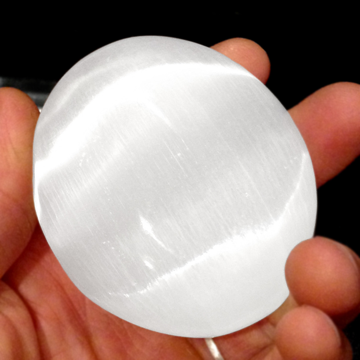 XL Polished Selenite Palm Stone LOT of 10 Natural Crystals Reiki Healing Energy