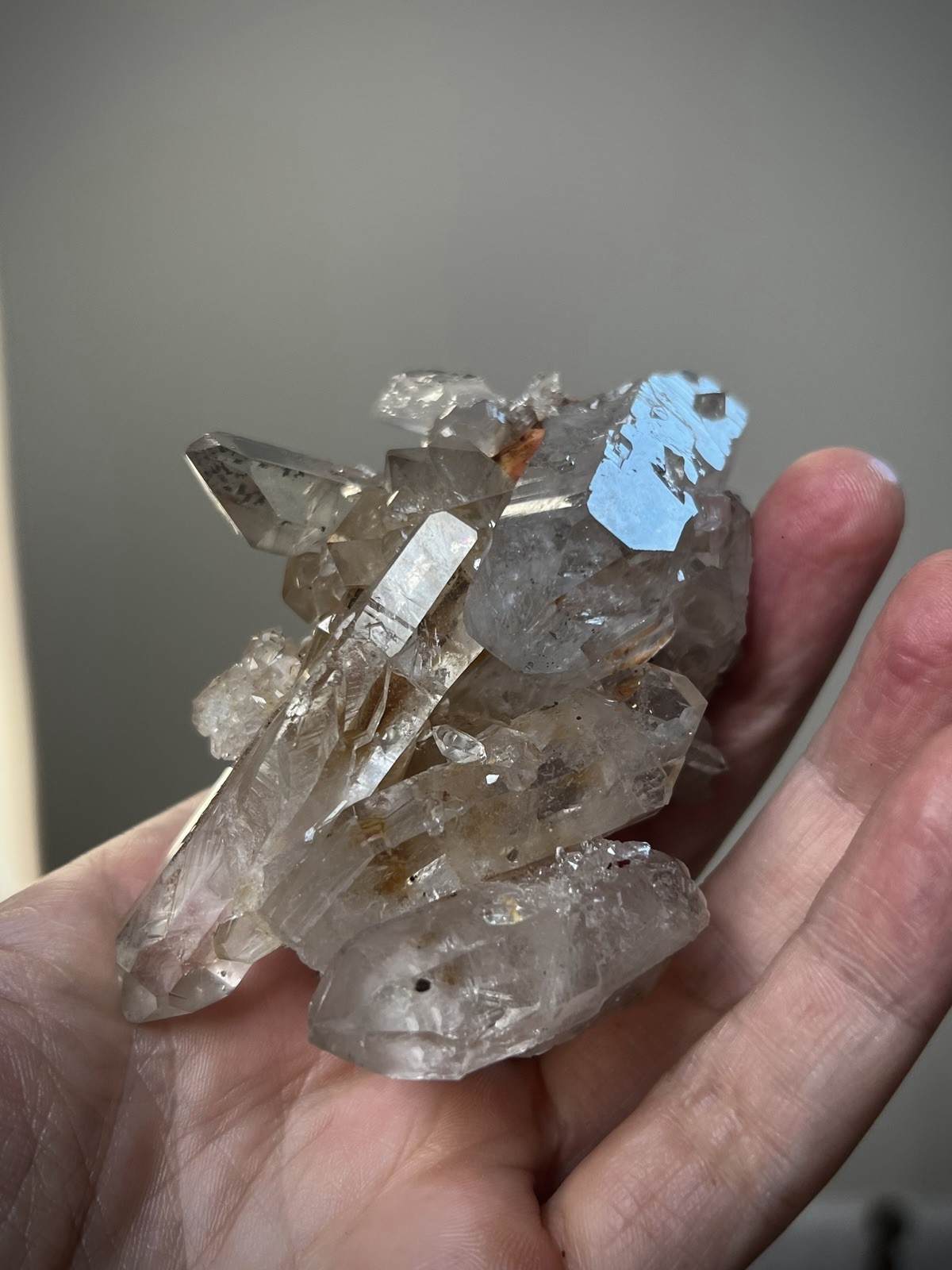 Diamantina Quartz Crystal Inclusion Quartz Cluster Record Keeper Quartz Hematite