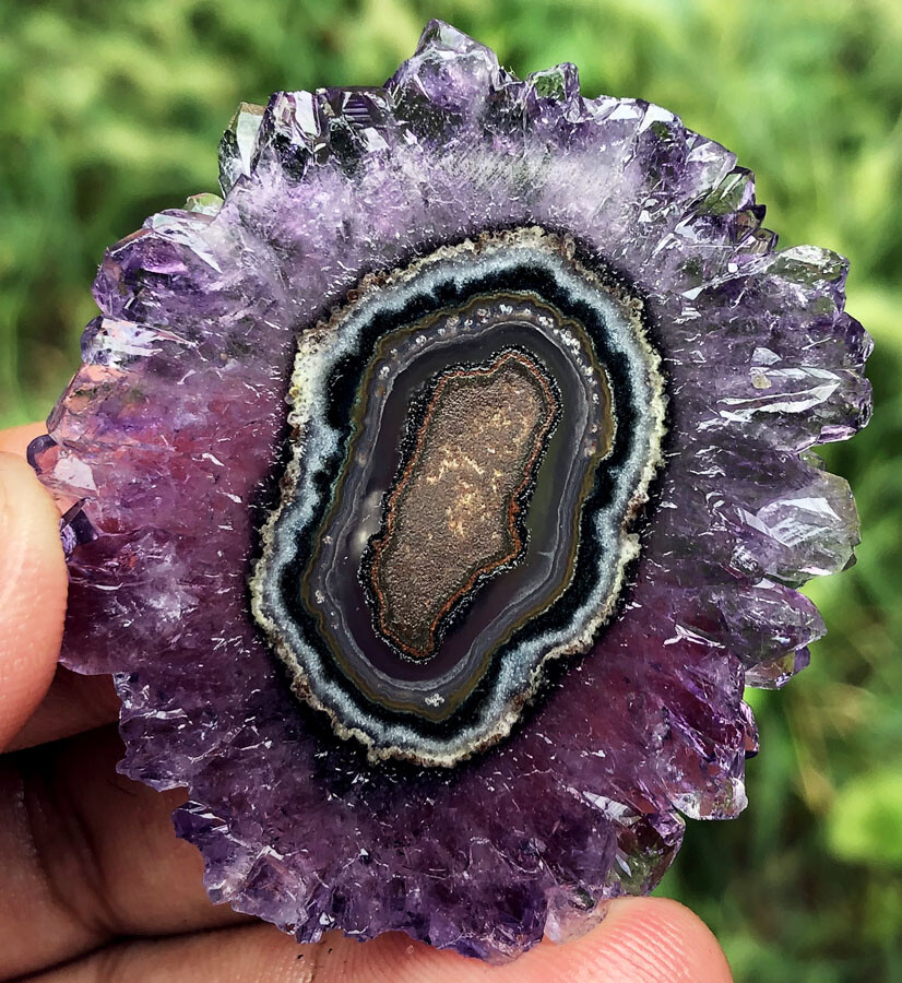 129CT WOW! Boutique Natural Trapiche Star Purple Amethyst Flower Specimen ip1365