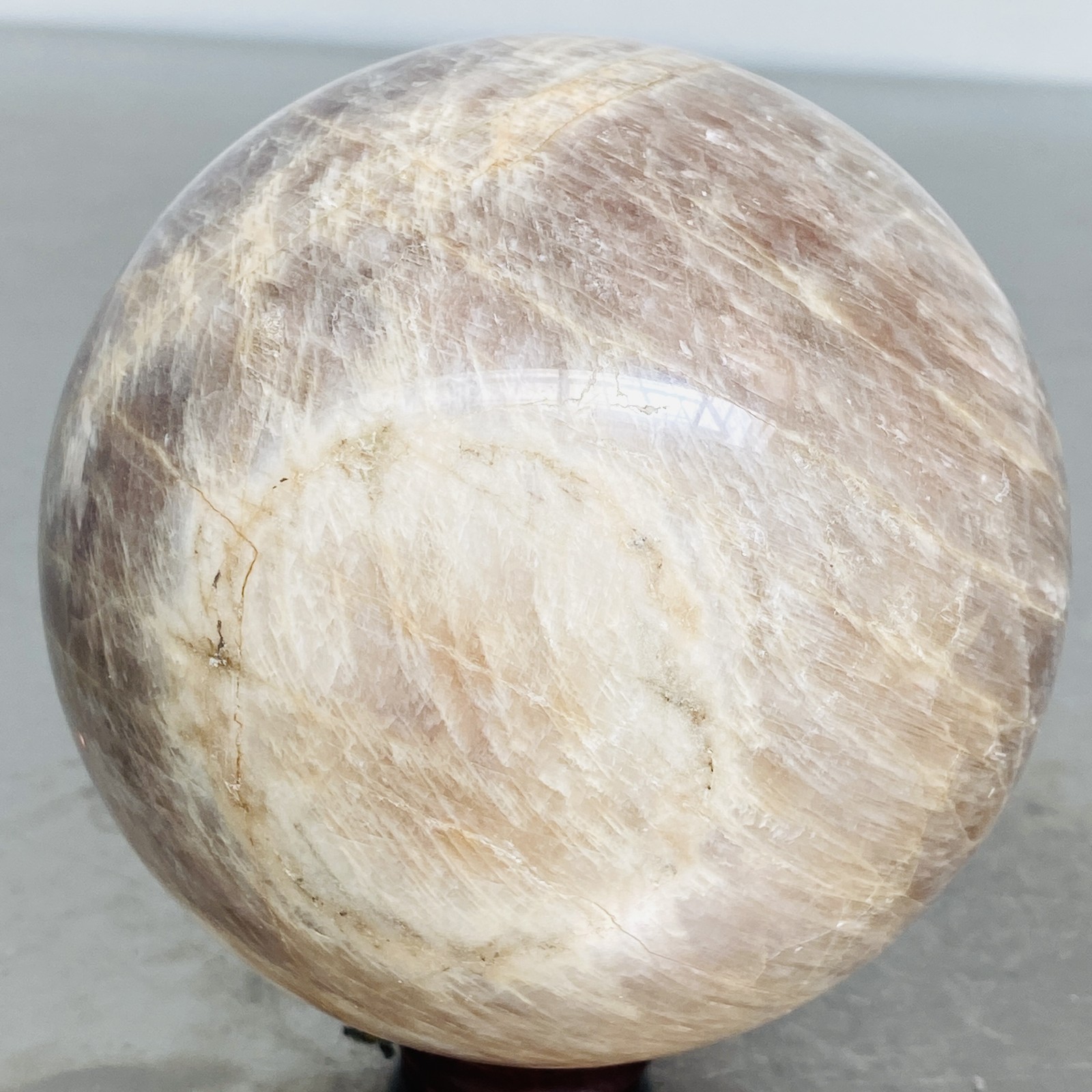 Natural Gray moonstone sphere quartz Crystal ball Healing 2080G (4.58LB)