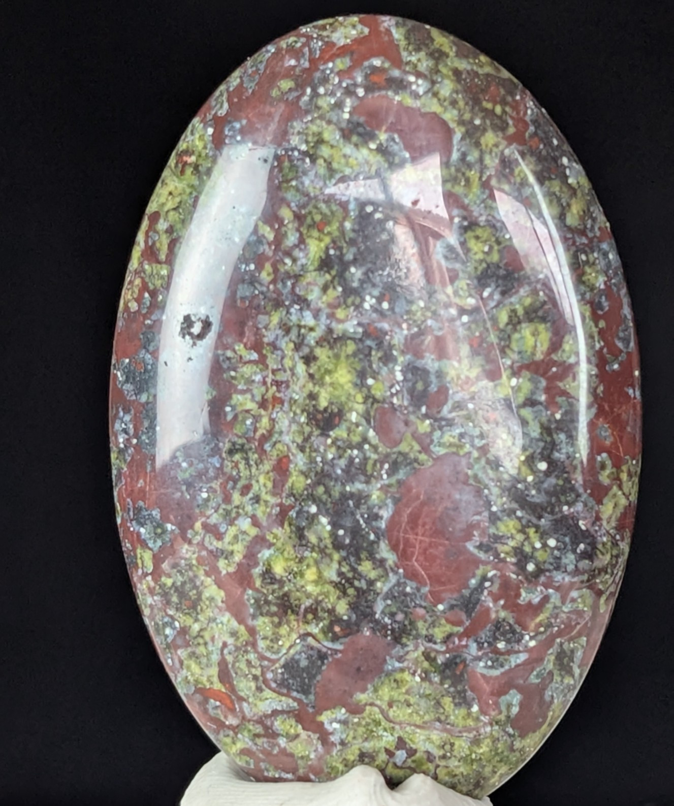 Dragon Blood Palmstone Crystal Gemstone Fidget Worry Palm Stone Polished
