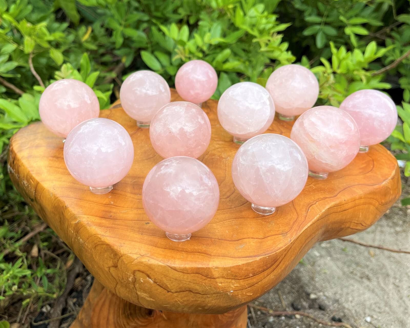 Rose Quartz Crystal Sphere LARGE 2″ Sphere + Stand, A Quality Rose Quartz Sphere