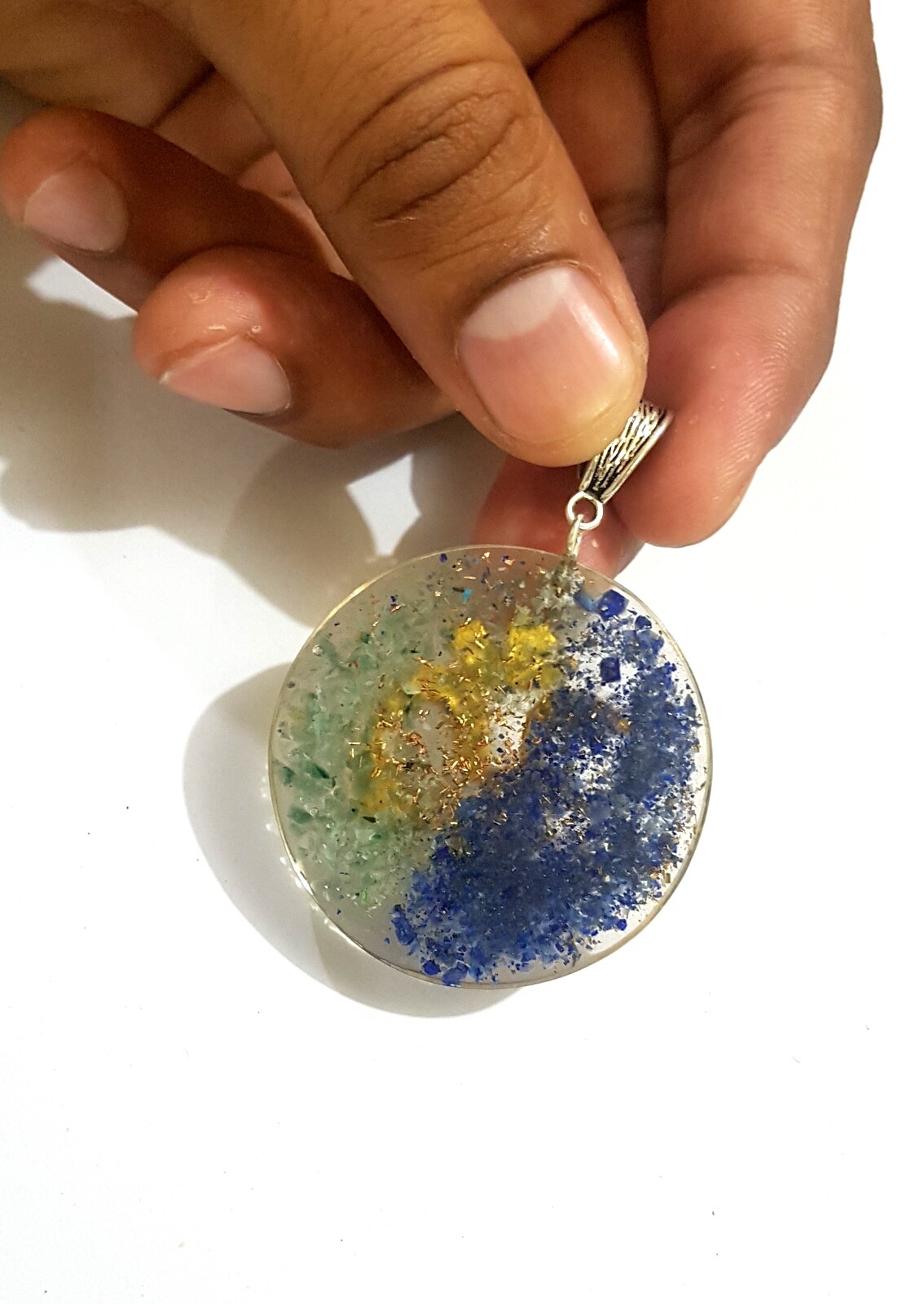 Lot of 10 Sacred Symbol Orgone Healing Pendant Chakra Stones OM Pendant