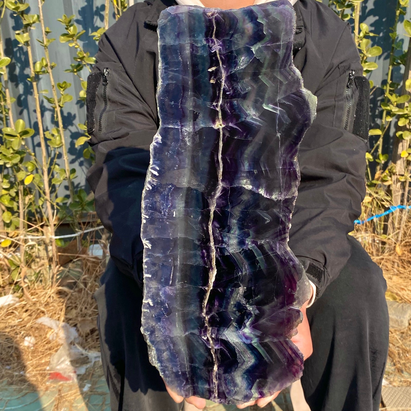 9.59LB Natural beautiful Rainbow Fluorite Crystal stone specimens