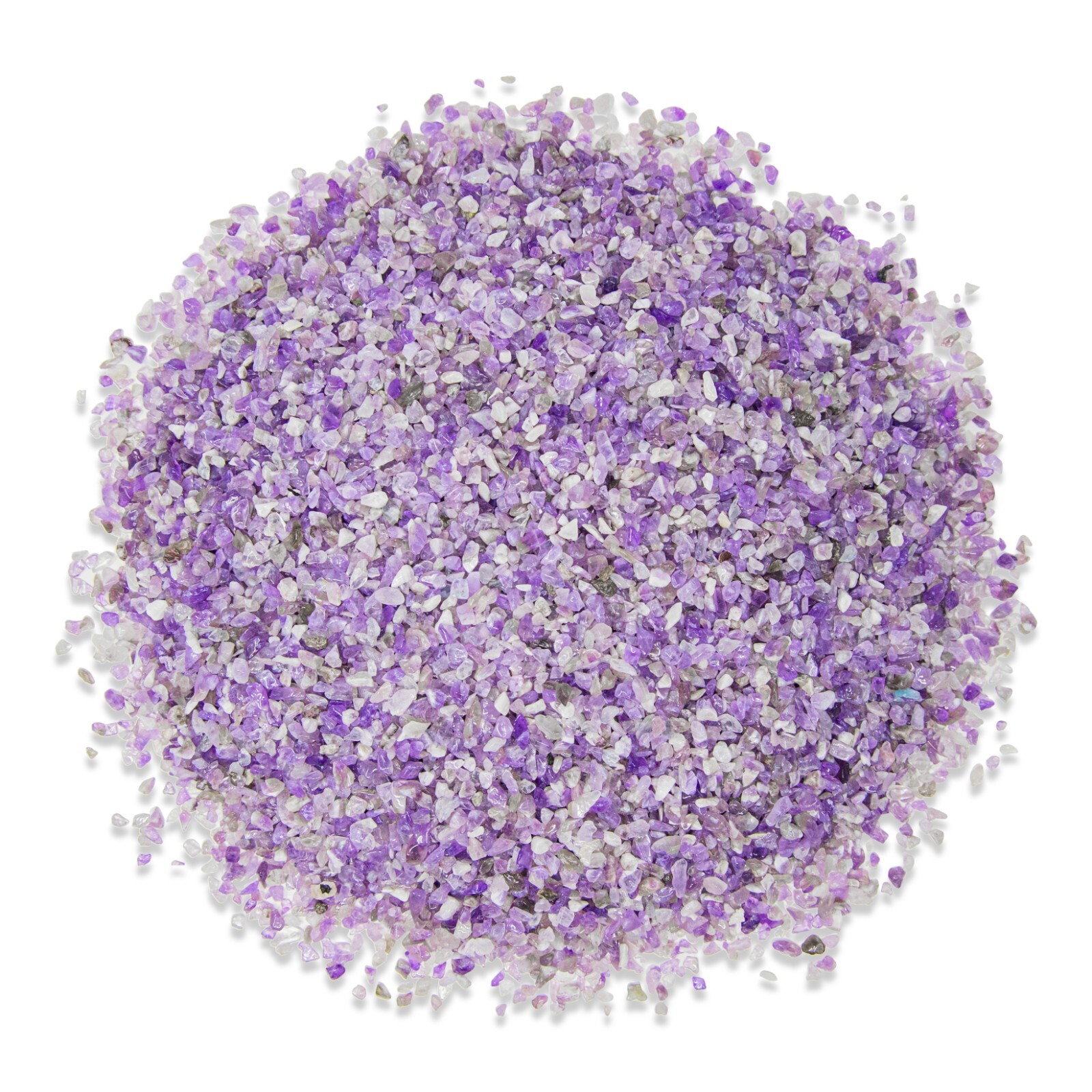 Tumbled Amethyst Clear Quartz Crystal Chips Bulk, Tiny Stone Tumbles for Candles
