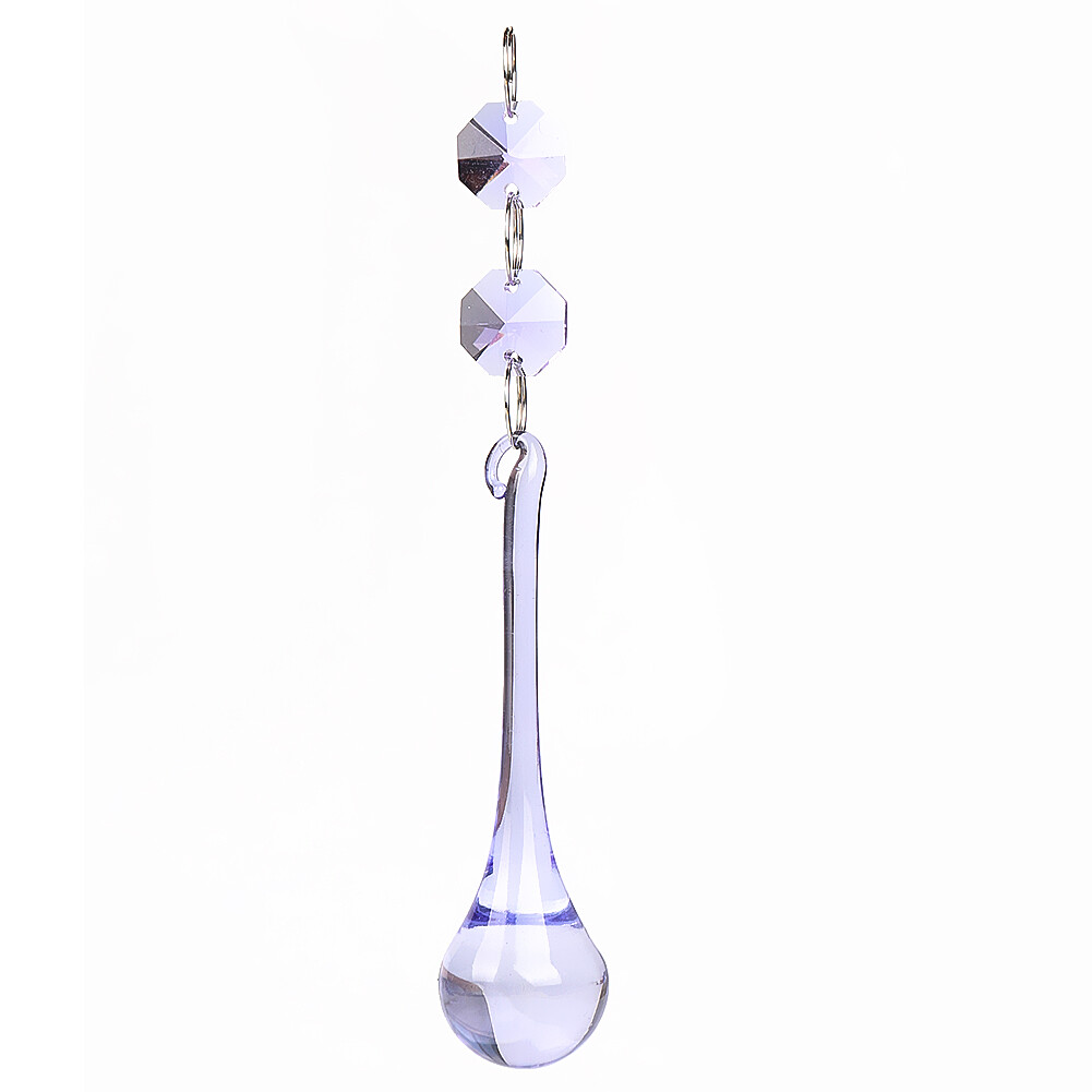 5PC Colorfor Water Drop Pendant Crystal Hanging Suncatcher Chandelier Decor DIY