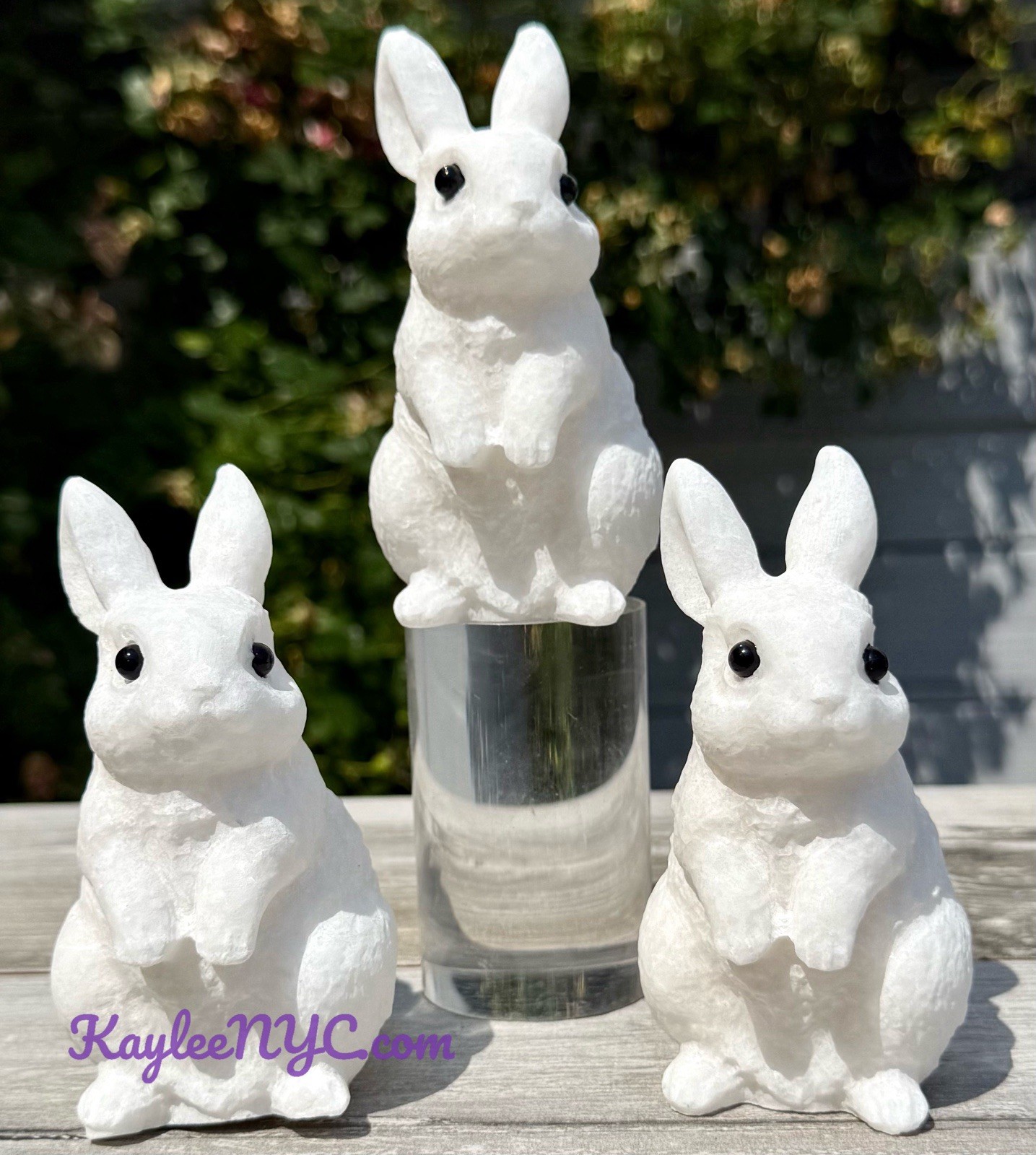 Wholesale Lot 3 Pcs Natural Snow Quartz Rabbit Bunny Crystal Healing 11cm