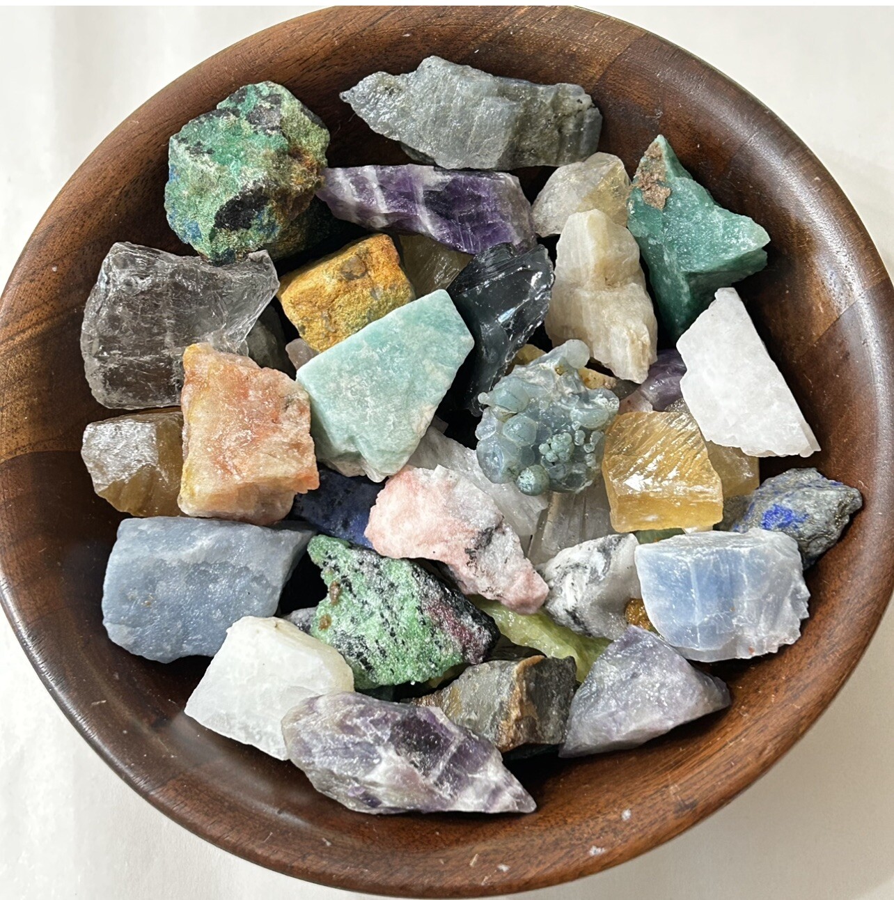 Natural Raw Crafters Gemstone Mix. 1 Pound Rough Assorted Chips Bulk Lots