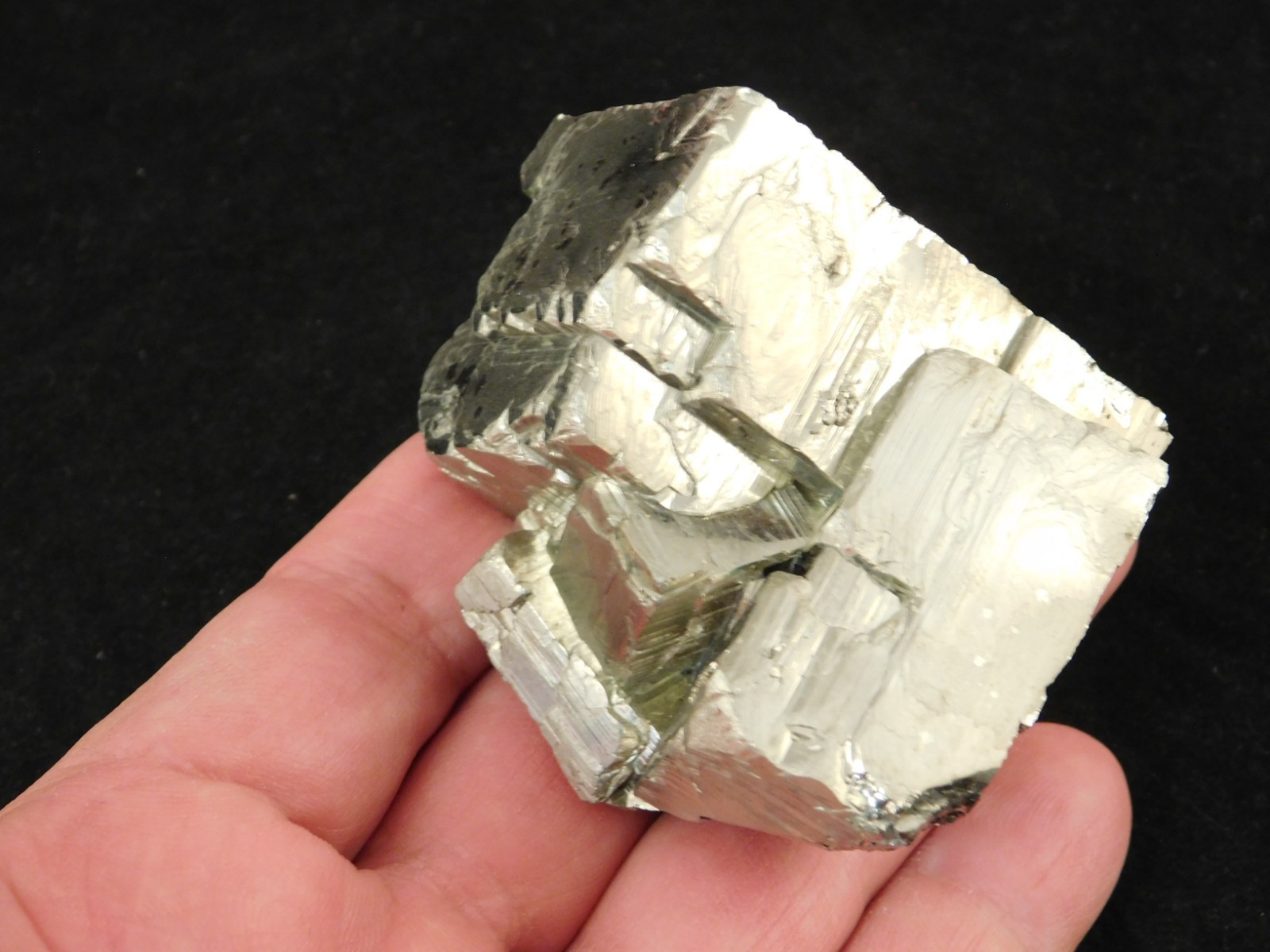 LARGER! 100% Natural PYRITE Crystal CUBE Cluster Huanzala Mine Peru 318gr