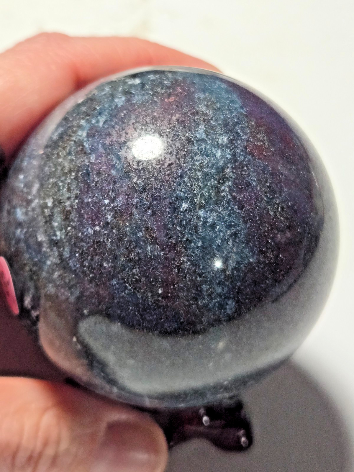 STUNNING AMAZING 3 WAY KYANITE RUBY FUSCHITE Sphere P61