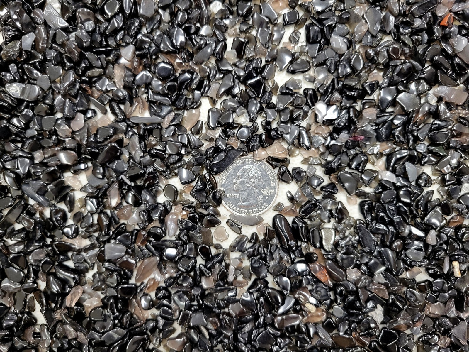 Tumbled Black Obsidian Crystal Tiny Chips Loose Gemstone Undrilled Beads Bulk