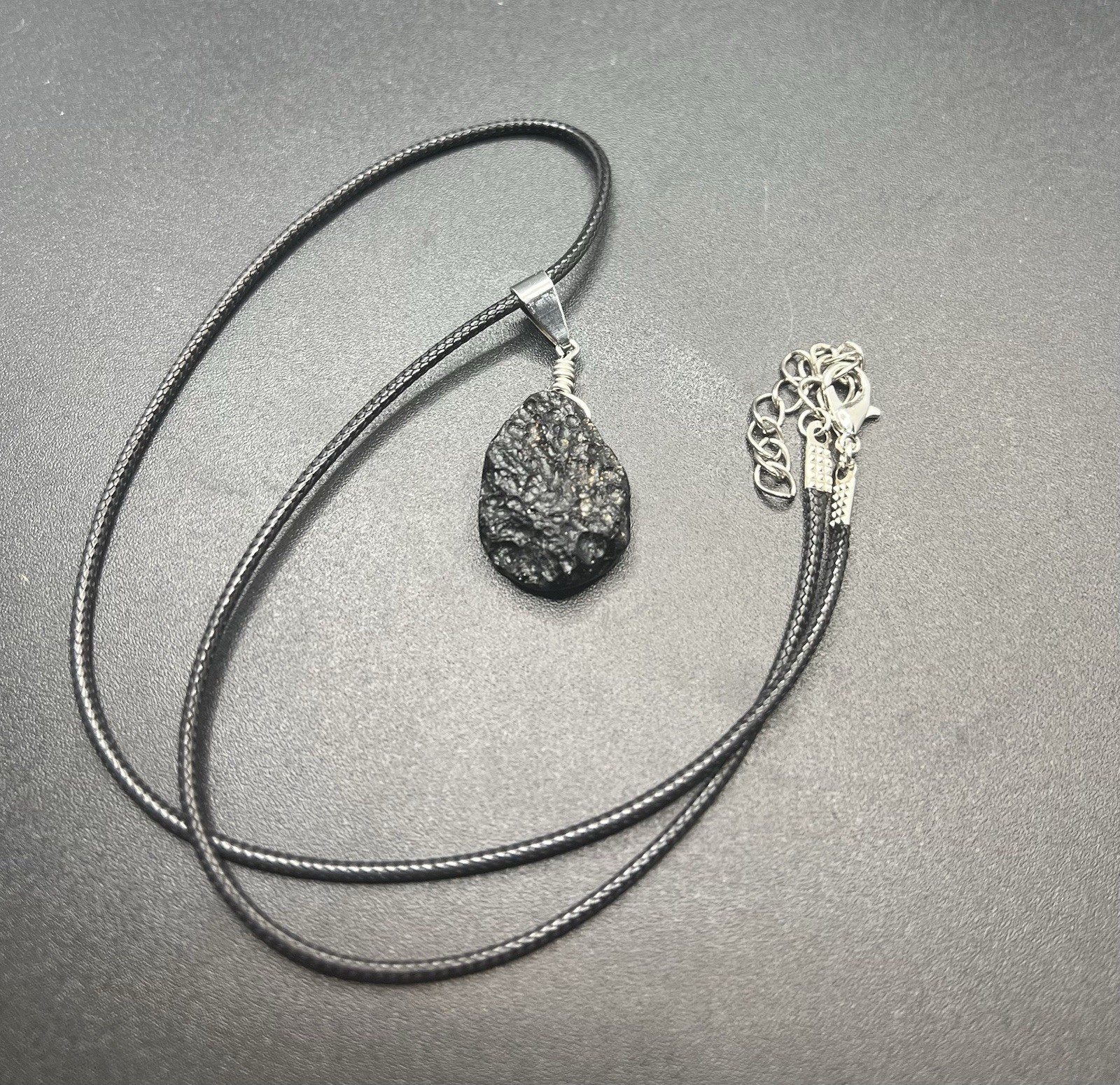 Tektite/Meteorite (3.9g) GENUINE/ AUTHENTIC Handmade Pendant Necklace