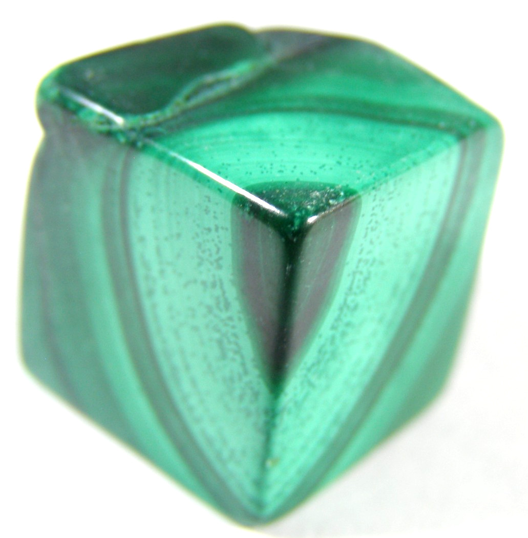 MALACHITE TUMBLED CUBE electromagnetic filter – app. 1.7 x 1.5 cms 19.52 gms #1