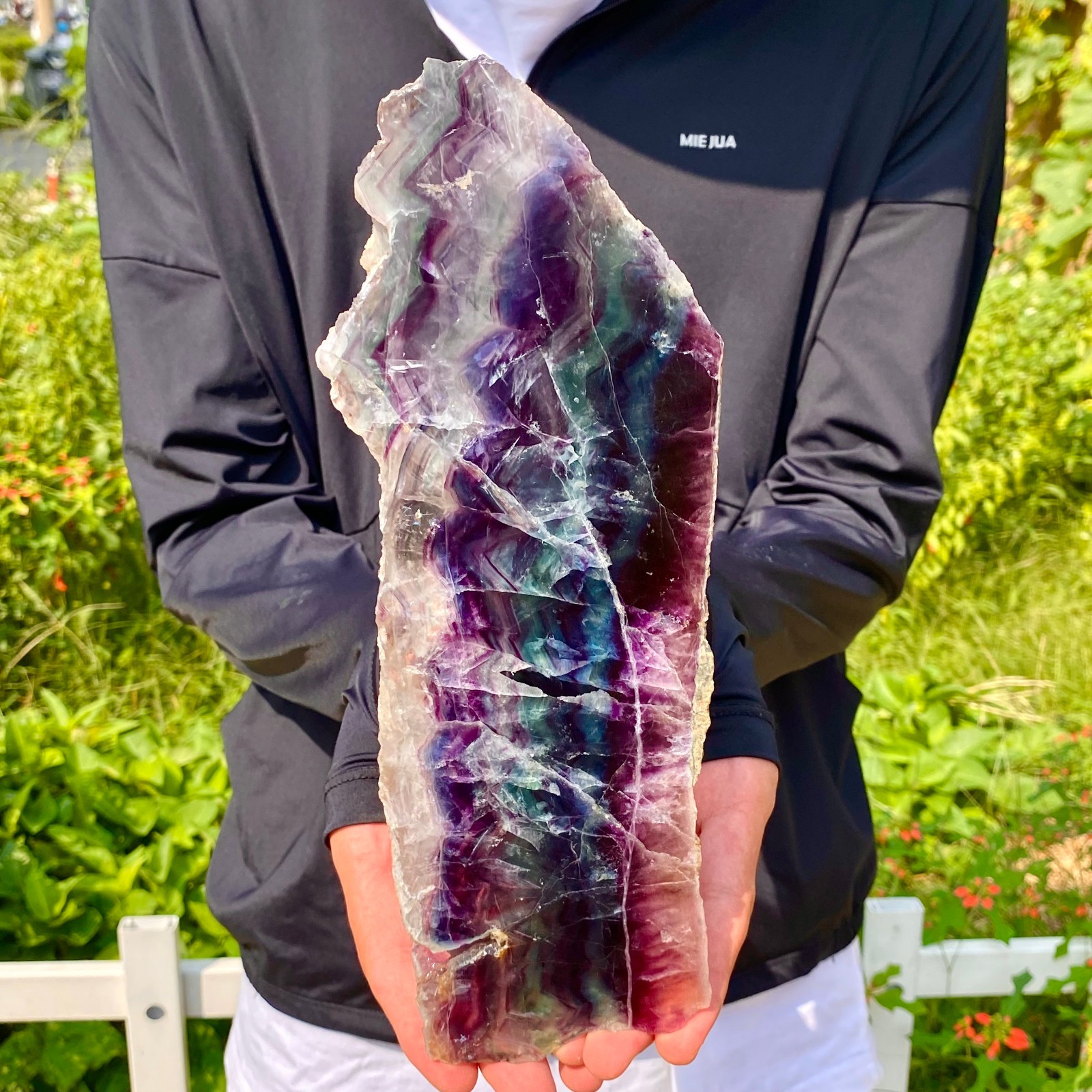1.9LB Natural beautiful Rainbow Fluorite Crystal flake original stone specimen
