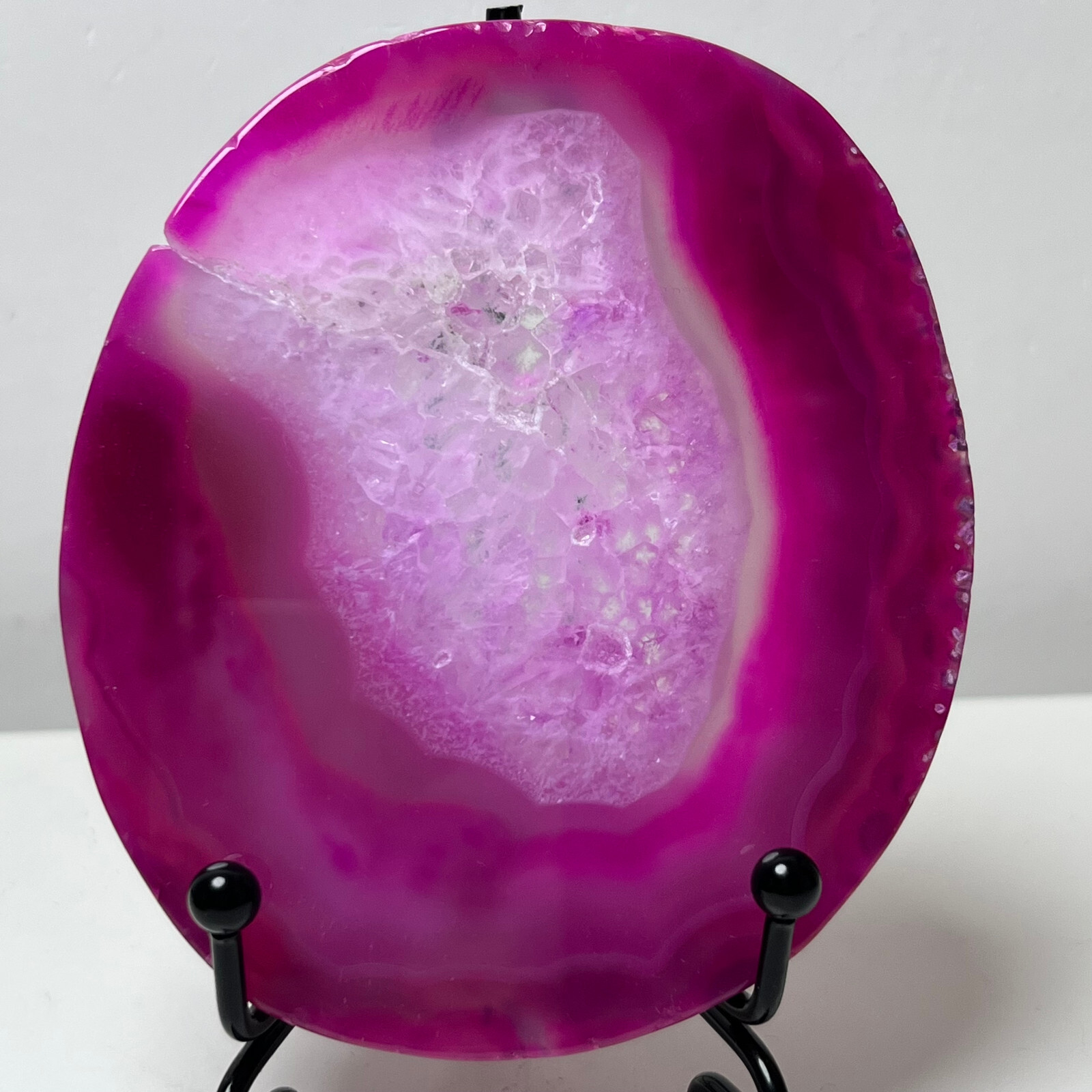 Natural agate Agate Geode Slab/Slice quartz crystal mineral specimen Reiki sa89