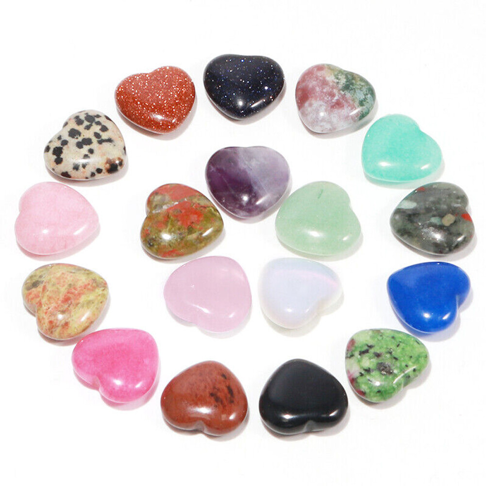 Crystal Hearts Natural Quartz Healing Gem Mini Crystal Heart stones Wholesale
