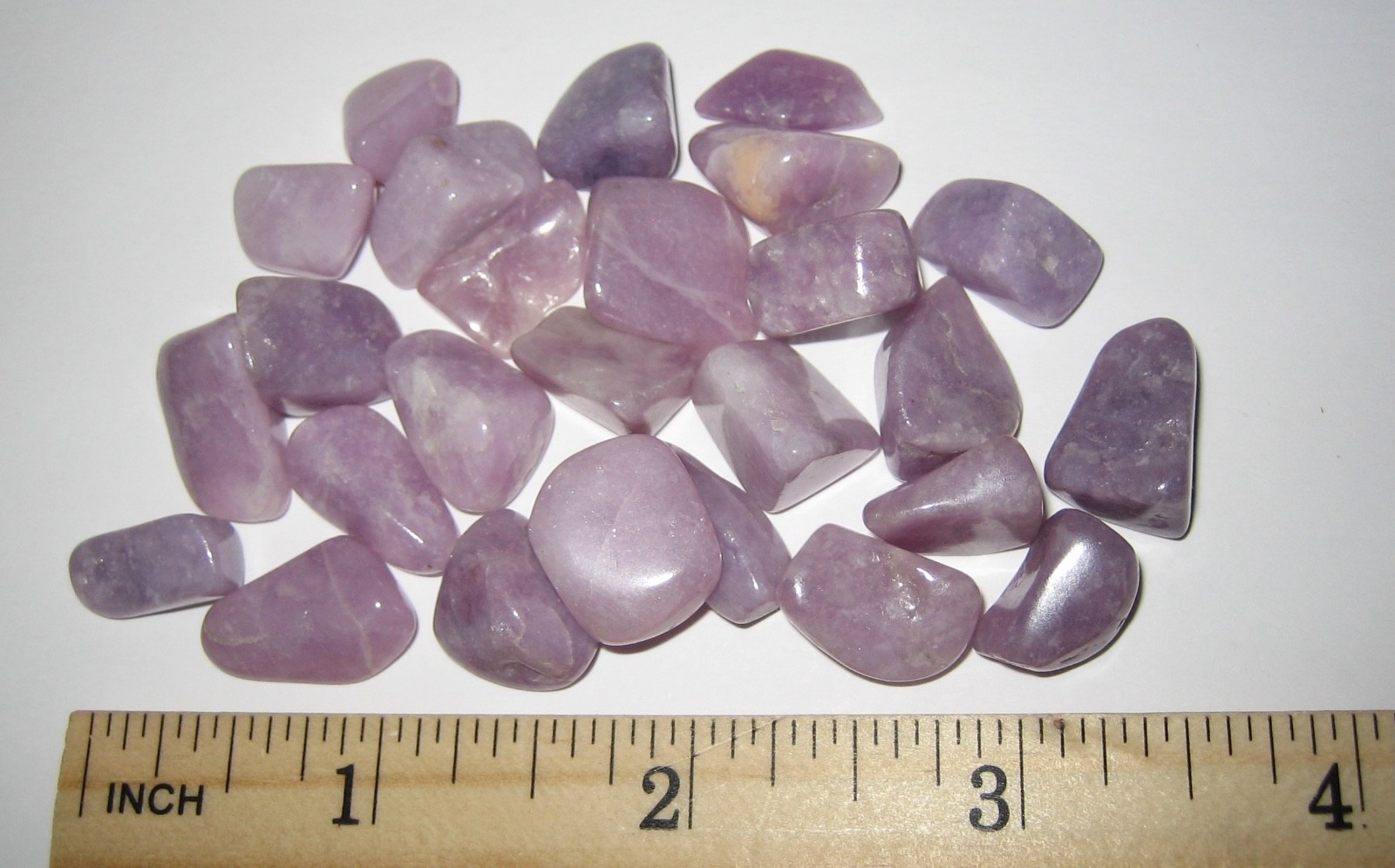 26 TUMBLED POLISHED 0.4″-0.7″ GEL LITHIUM SILICA PINK LEPIDOLITE STONE 49.2g *10