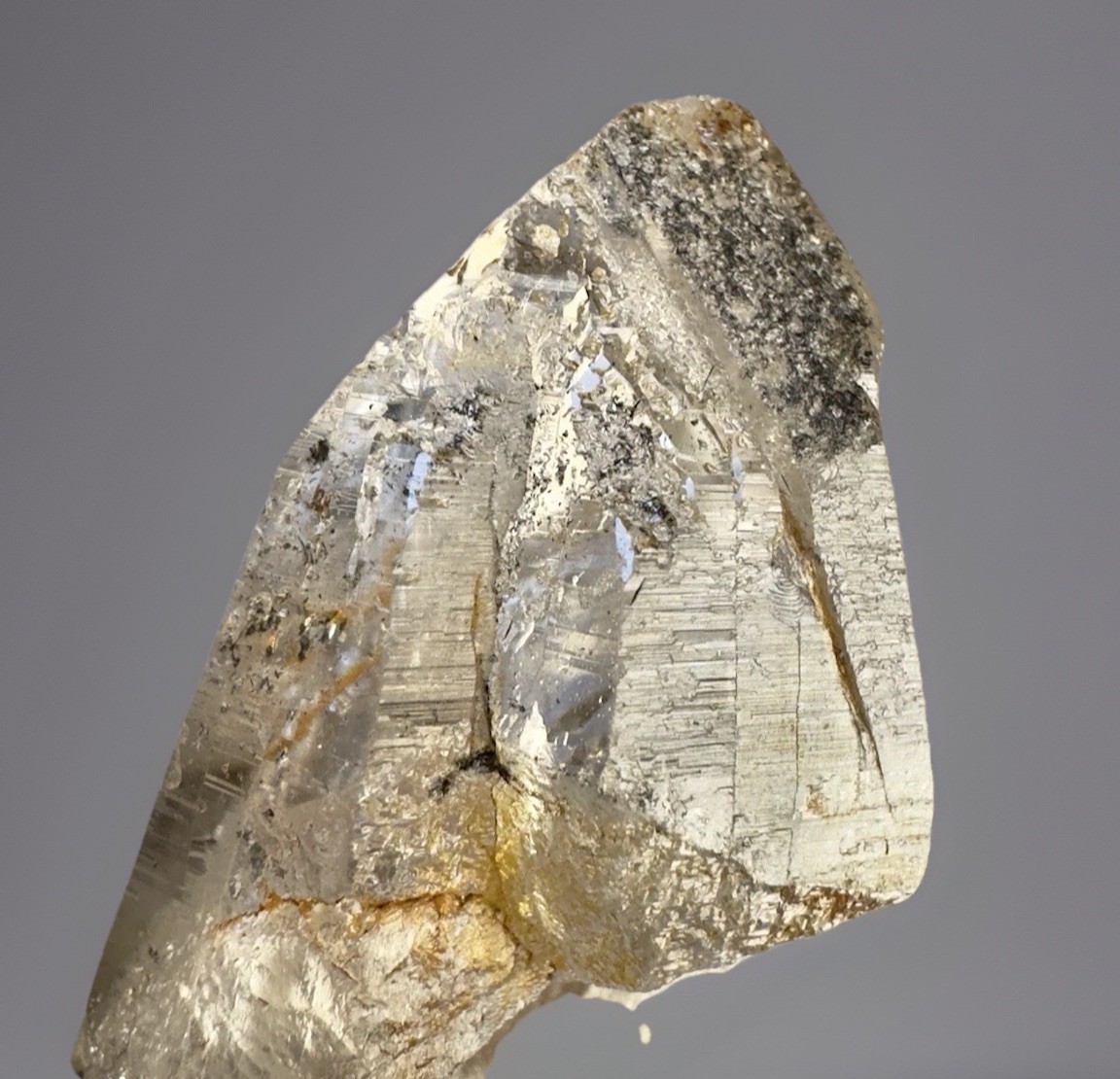 “Golden Fault Peak” Ganesh Himalayan Quartz Nepal Black Phantom Etched Crystal