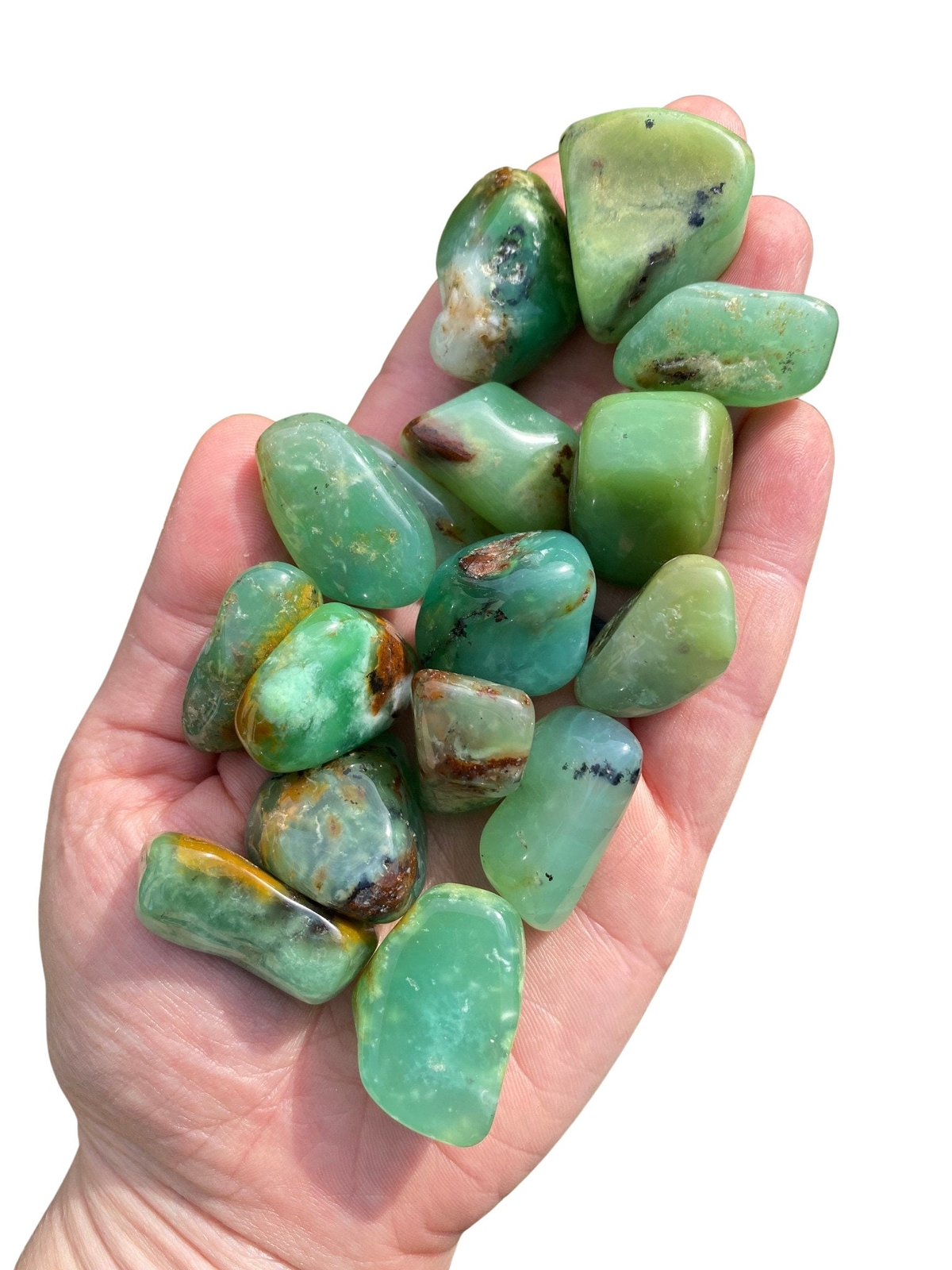 Chrysoprase Tumbled Stone – Polished Natural Chrysoprase Crystal from Australia