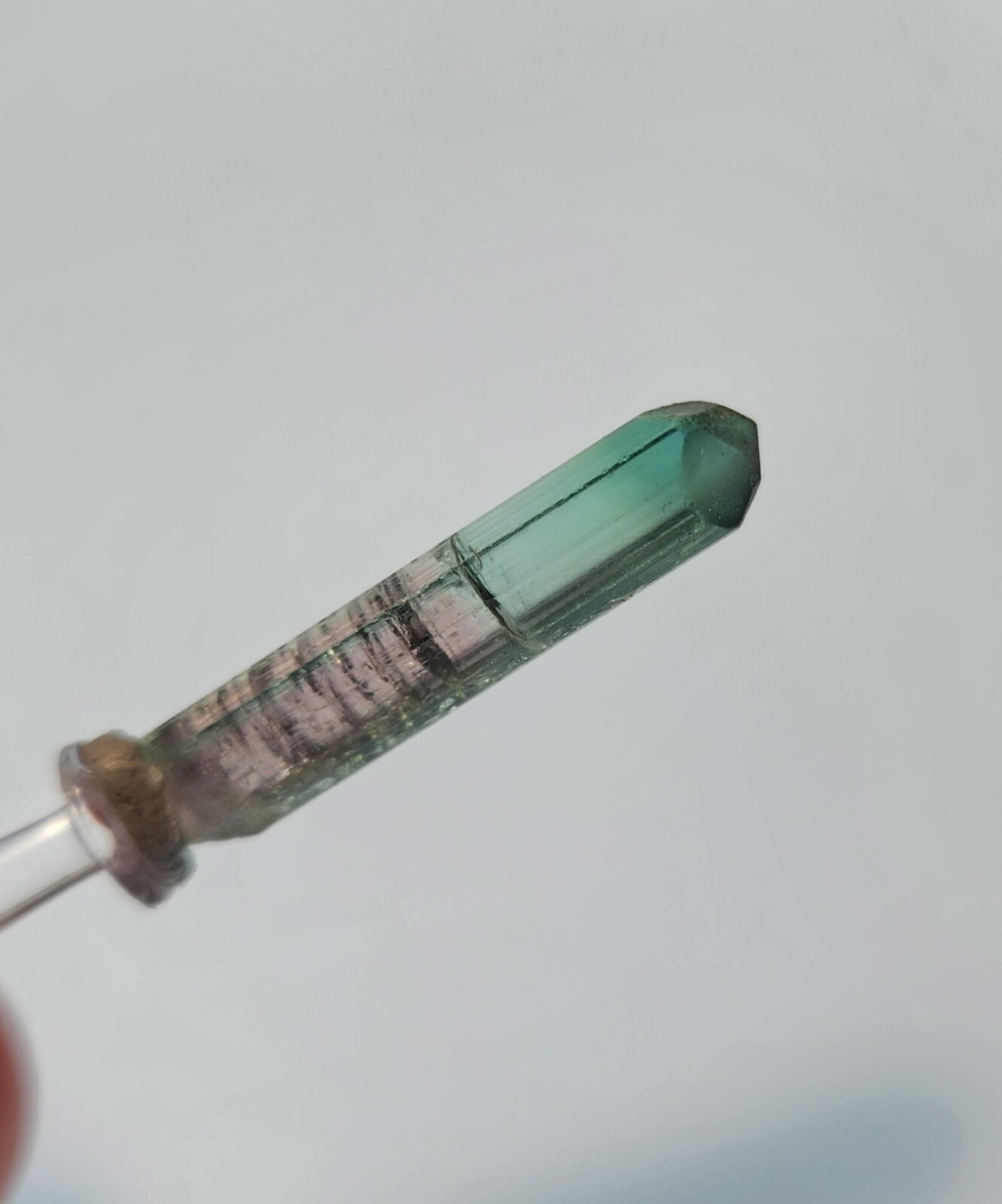 Elbaite Tourmaline Tricolor Gem Crystal Terminated – Paprok Mine 1.92g