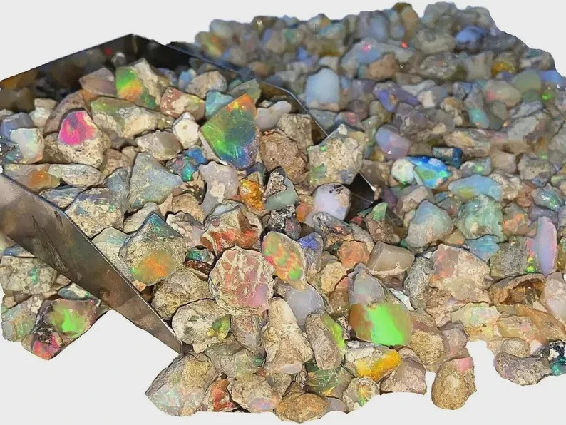 Cut Grade Opal Rough Lot AAA Grade 10 Pieces Large Size Ethiopian Welo Opal Raw
